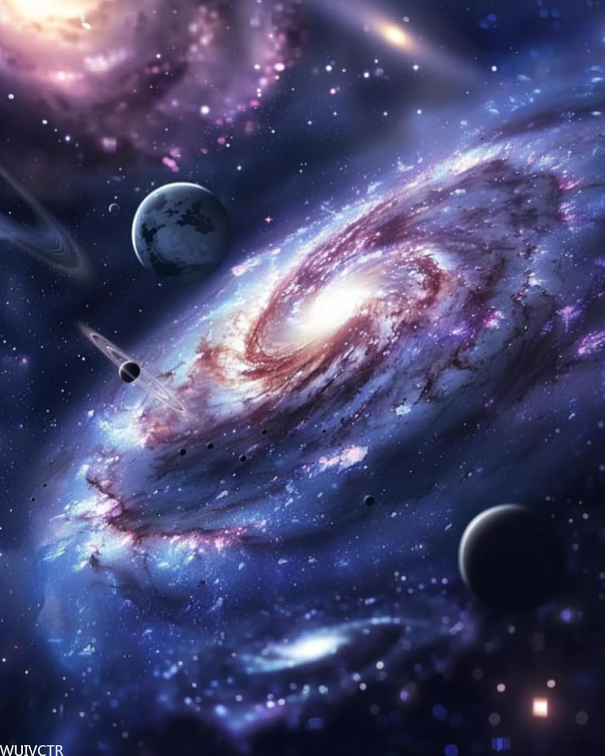 WUIVCTR Beautiful Galaxy Paint by Numbers Kit for Adults, Modern Aesthetic Paint by Number on Canvas, Abstract Art Digital Oil Painting Kits Suitable for Home Wall Decoration Gift 16"x 20"