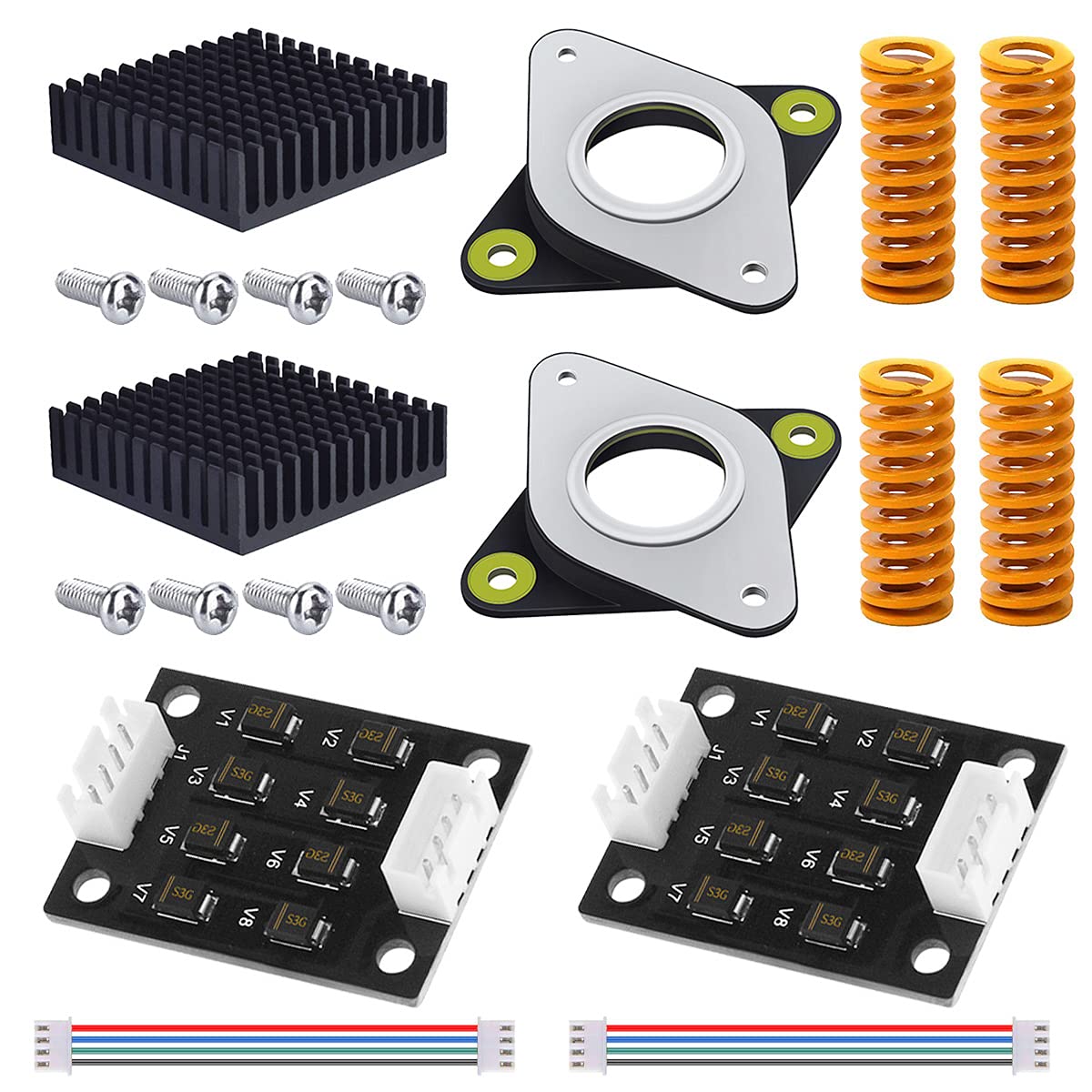 FEVERWORK Amortisseurs Vibrations Pour Moteur Nema17 - Lot De 2 - Réduction Bruit Imprimante 3D