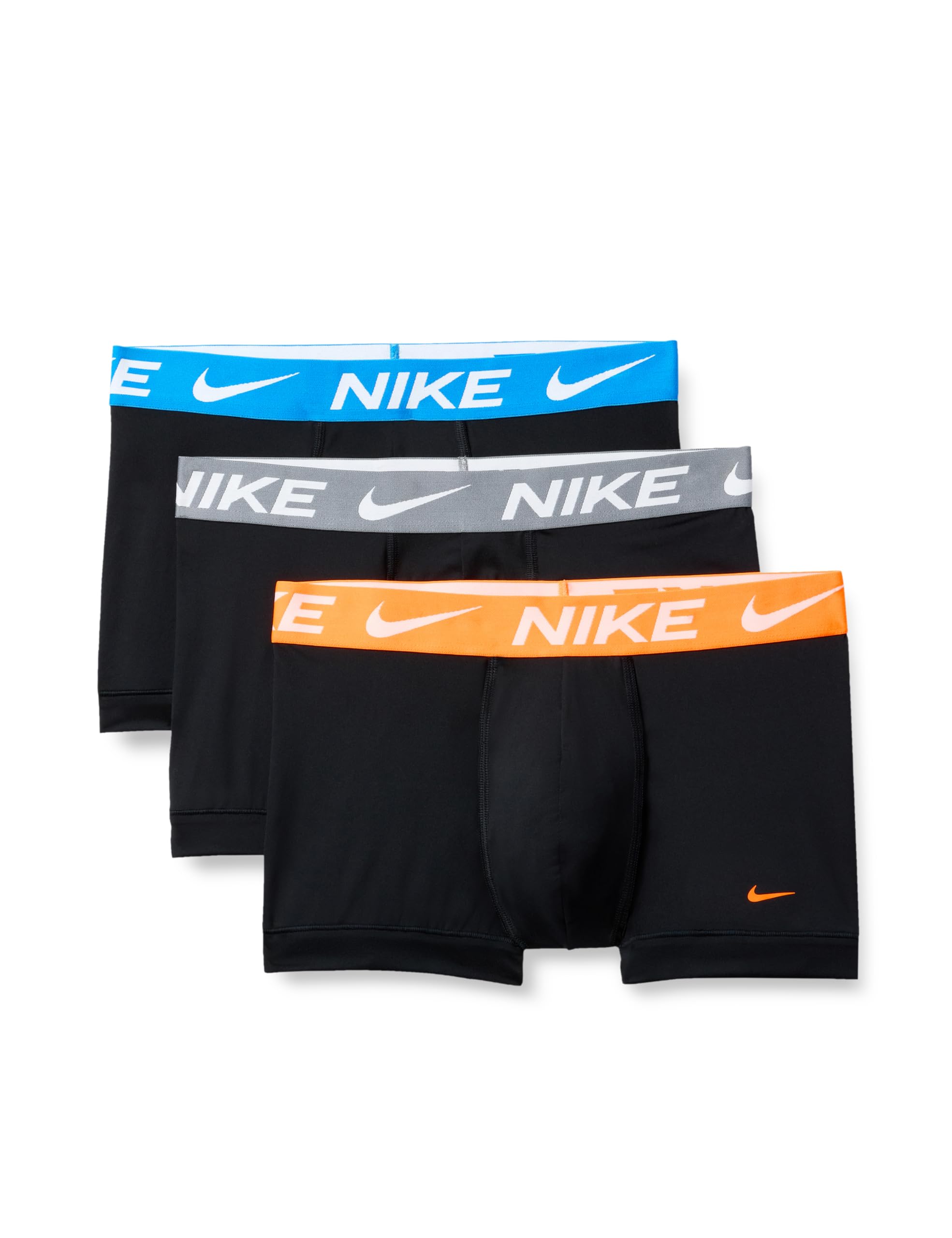 Nike 3Pk Dri-fit Essential Micro Trunk Mens Active Underwears Size L, Color: Blue/Black/Grey-Multi-Colored, Blue/Black/Grey-multi-colored, L