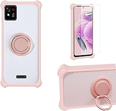 bojioderf Coque Compatible pour Konrow TOUCH55 Plus Coque Étui [avec Trempé 9H Protection D'écran] Case Support de Bague PC + Silicone CSKB-Fen