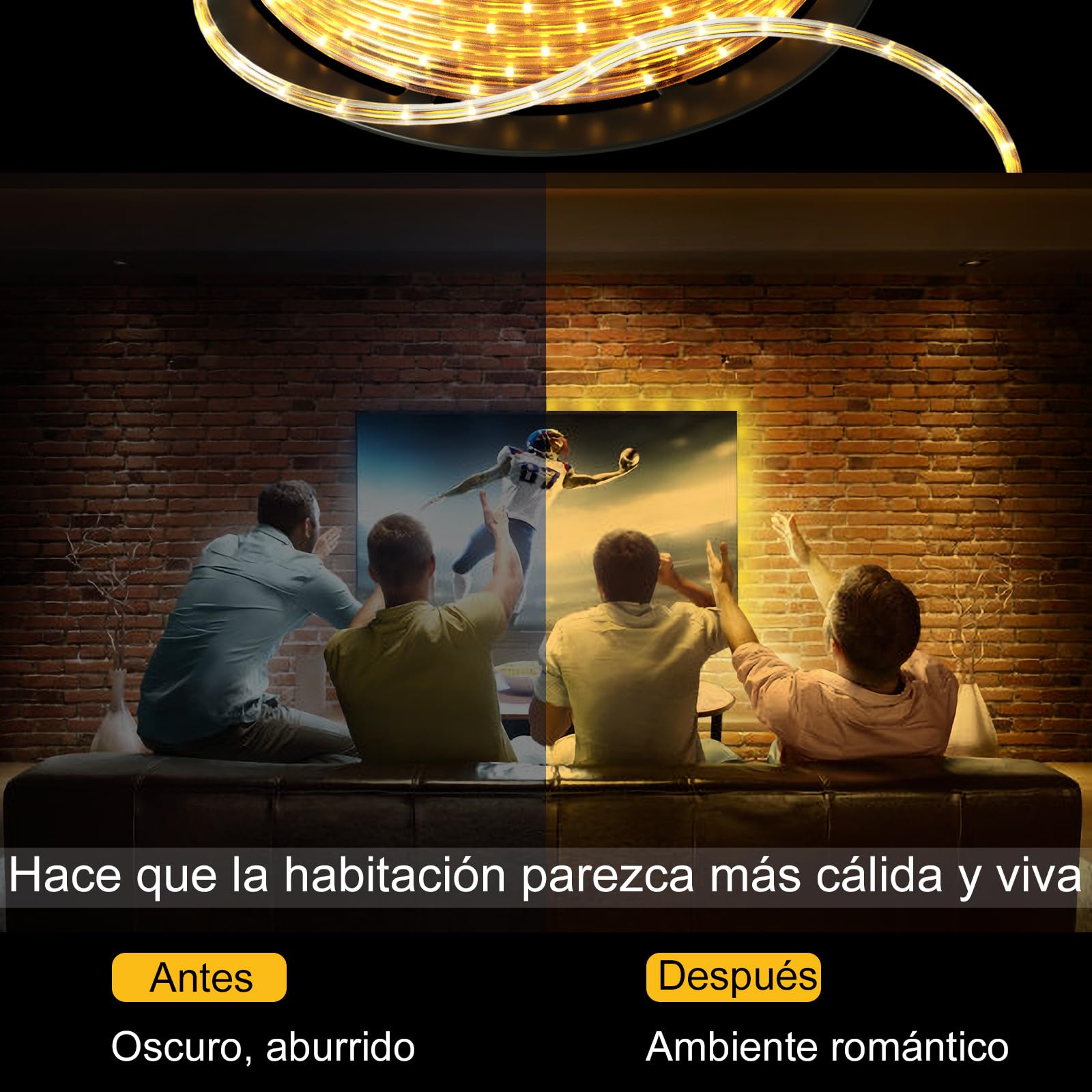 GOPLUS Luz Manguera 10/20/30 M, Tira de LED Impermeable, LED Luces de Navidad para Decoración Exterior Interior Fiesta Jardín Hogar, Blanca Cálida (30 m)