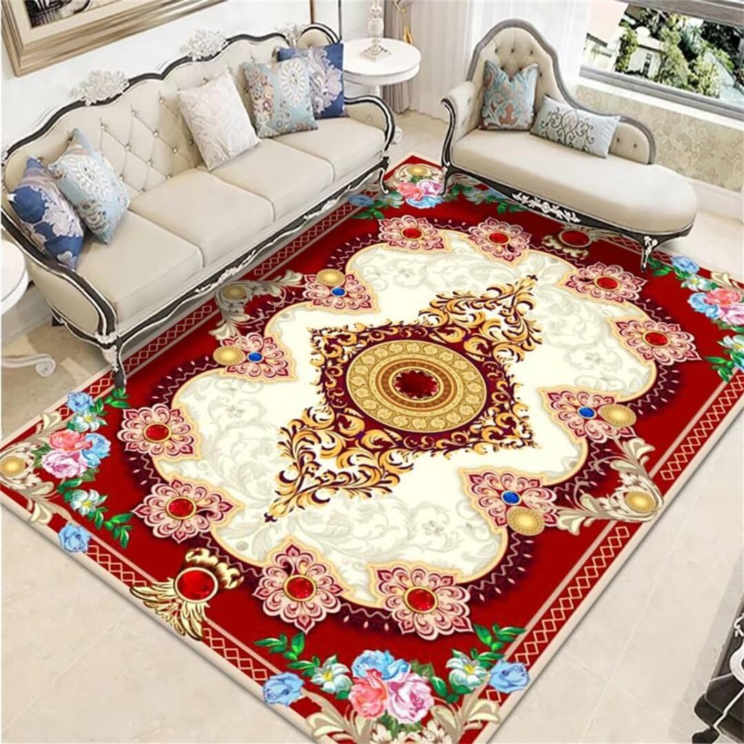 Tapis entrée rouge 140x200 cm pour créer une ambiance chaleureuse dès l'arrivée