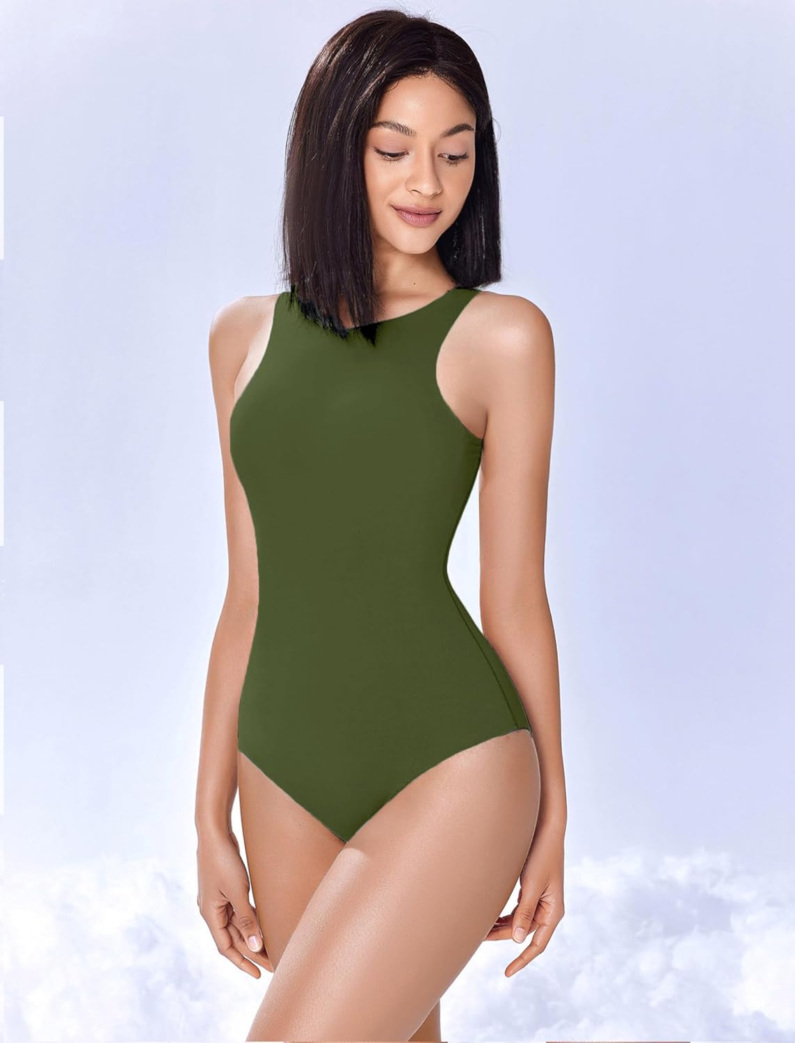 Avidlove Bodysuits for Women Crew Neck Sleeveless Body Suits Snap Closure Double Lined Tank Tops Bodysuit - Image 4