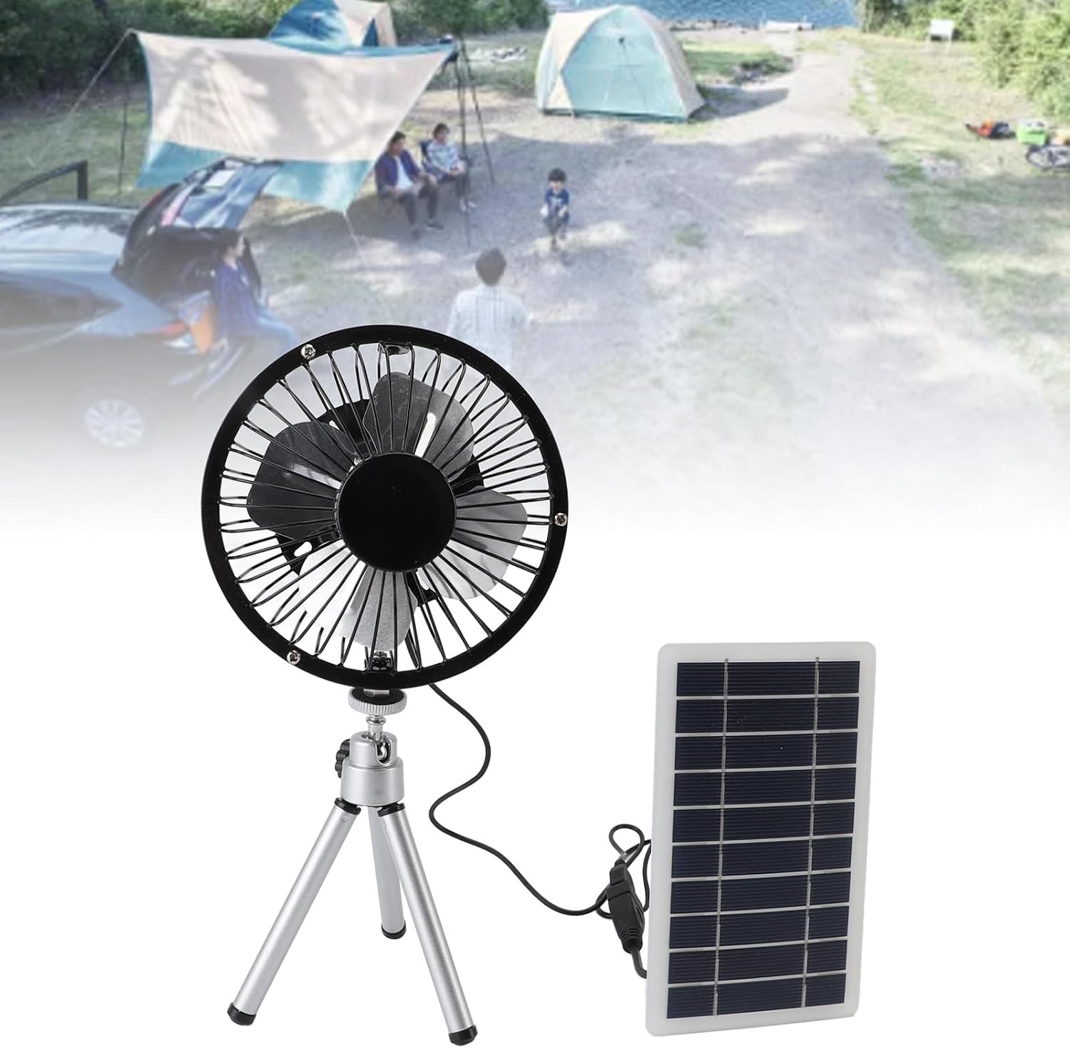 10W Solar Panel Exhaust Fan Kit, Monocrystalline Silicon Solar Powered Ventilator Fan for Pet House Chicken Coop RV Greenhouse