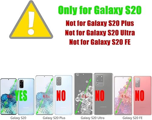 Miniatura 2 de ZZXX Funda tipo cartera para Samsung Galaxy S20 con bloqueo RFID, soporte de ranura para tarjetas, funda protectora de cuero magnético fuerte para