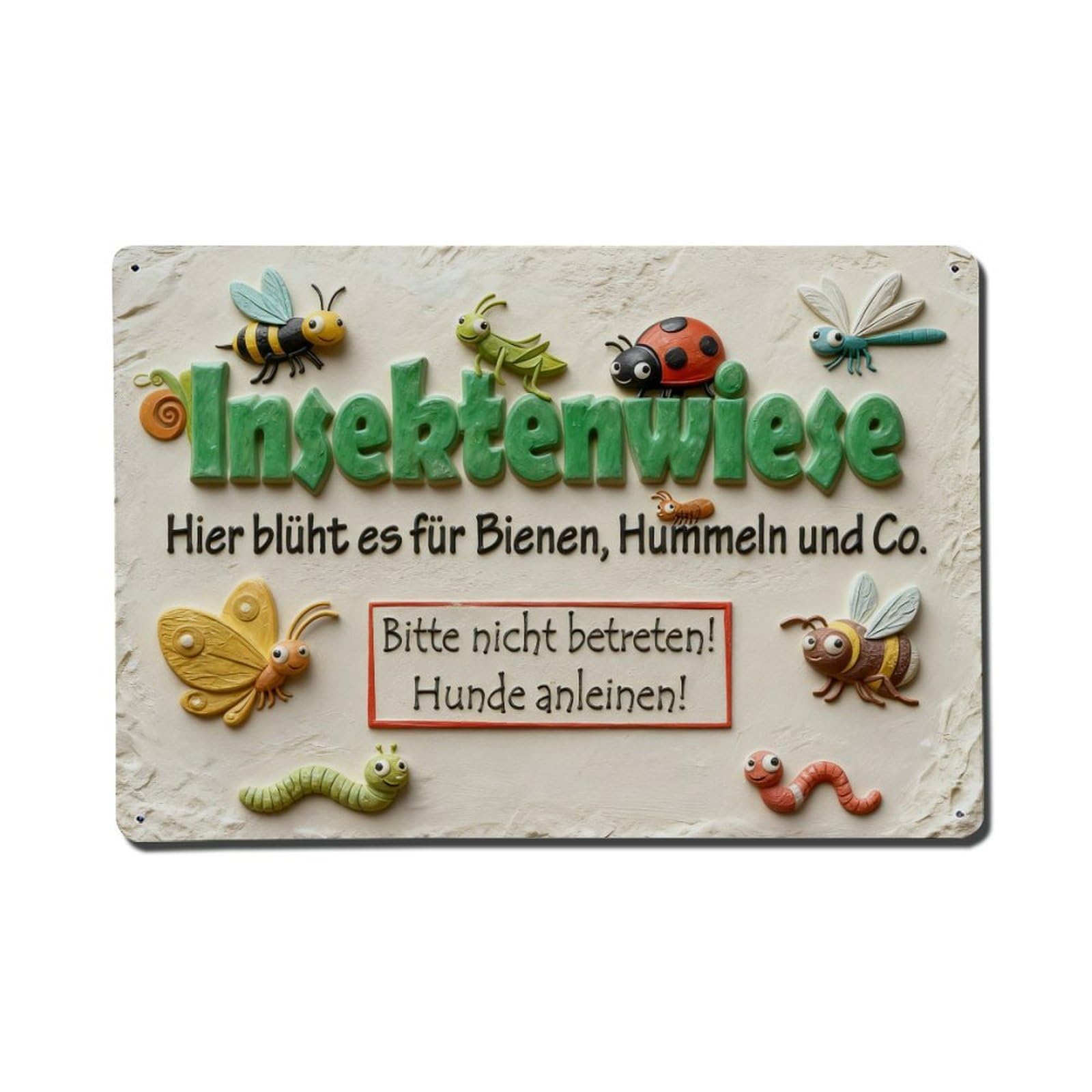 Insect Meadow Bees Bumblebees Etc Please Do Not Enter Dogs Must Be Leashed Vintage Metal Tin Sign Retro Wall Decor, Bar Garage Cafe Kitchen Home Wall Art Poster Decoration 8x12inches