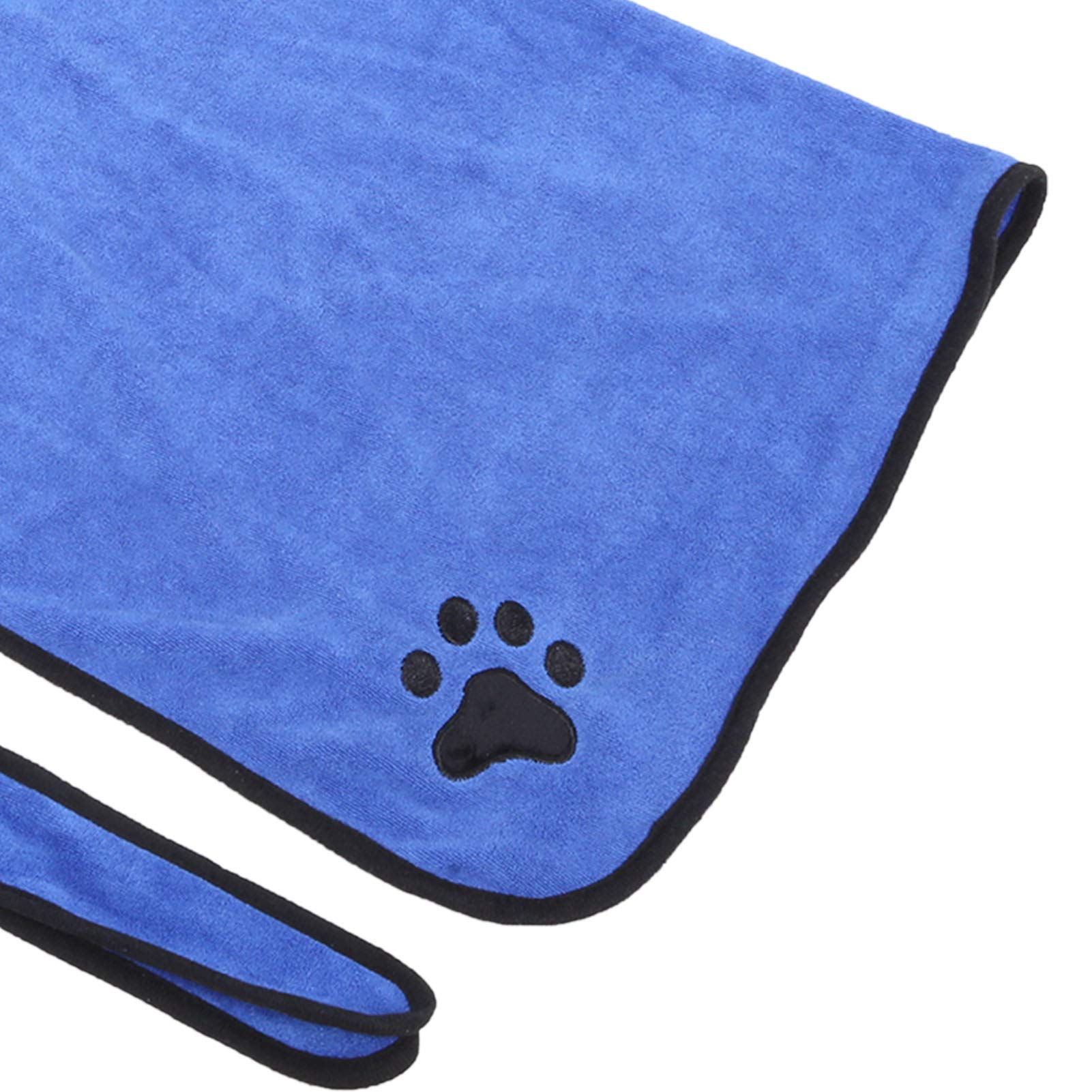 Accappatoio per animali in fibra con cintura, asciugamano per (XL) | Accappatoio per cani con cappuccio, realizzato in tessuto di fibra assorbente, dotato di cintura regolabile e chiusura al
