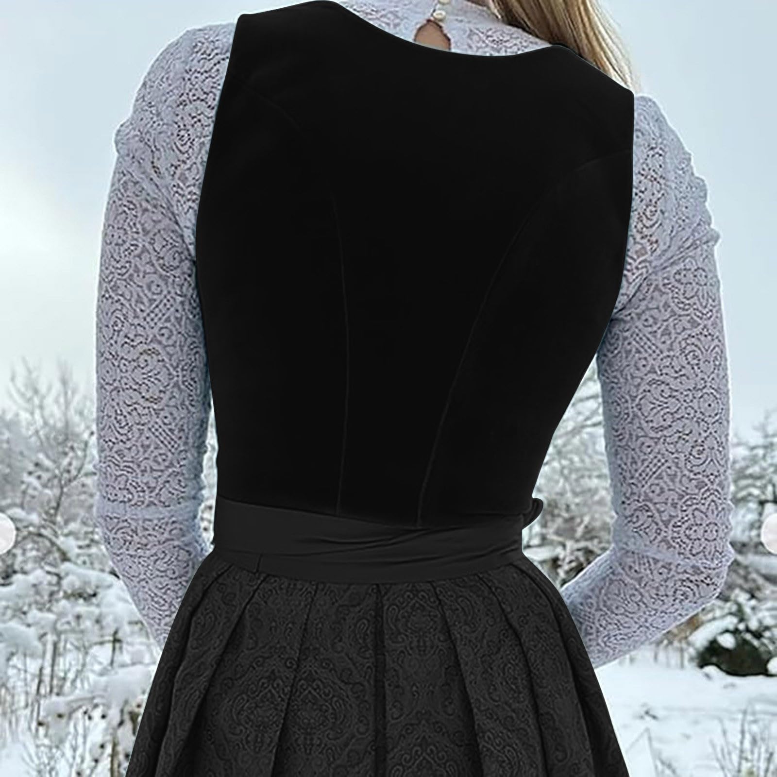 Dirndl Lang Damen Dirndlkleid Dirndlschürze Wiesn Outfit Rot Komplettset Grosse Grössen Midi Kleid Samt Mini 'Dirndl Trachten 46 Große Größen Modern