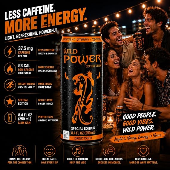 Wild Power Energy Drink Special Edition 12 Pack / 8.4 fl oz Cans