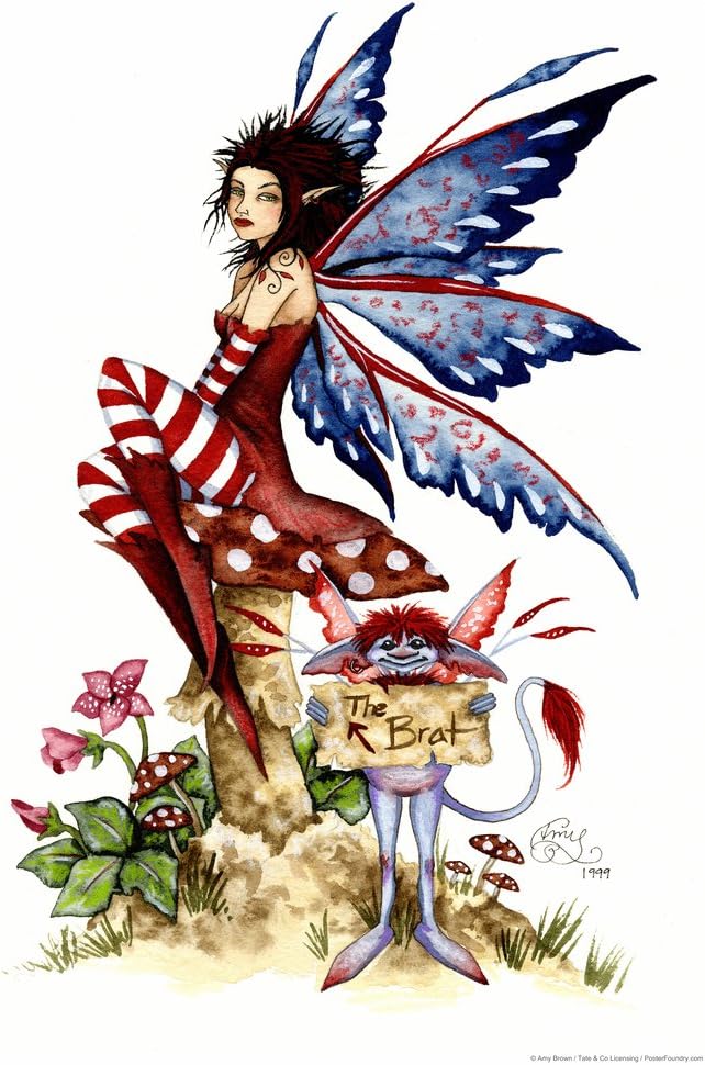 Laminated The Brat by Amy Brown Art Print Poster Dry Erase Wall Art 24x36