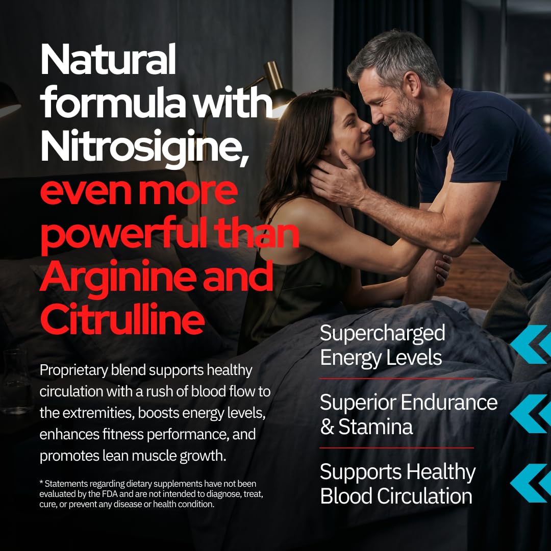 Juvenon BloodFlow-7 XXXL Nitric Oxide Supplements for Men & Women - More Powerful, Longer Lasting Natural Nitric Oxide Booster with Nitrosigine® + S7® - Blood Flow & Circulation Support (1-Pack) — Amazon image 3