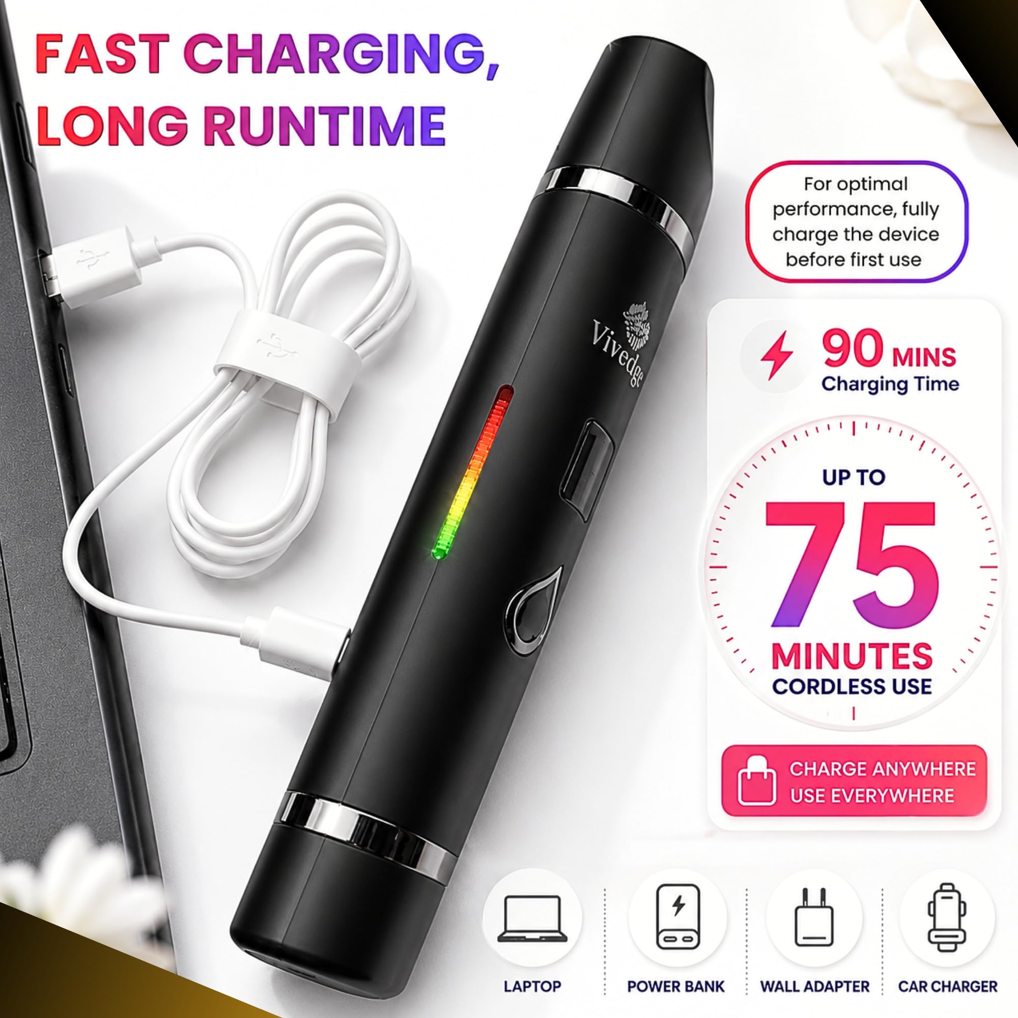 Elektrischer Rasierer für Damen und Herren, Bikini-Trimmer & Gesichtshaarentferner, wiederaufladbarer Körperrasierer mit Keramikklinge, wasserdicht, LED-Display, USB-C, Reiseschloss, Groomer Geschenk