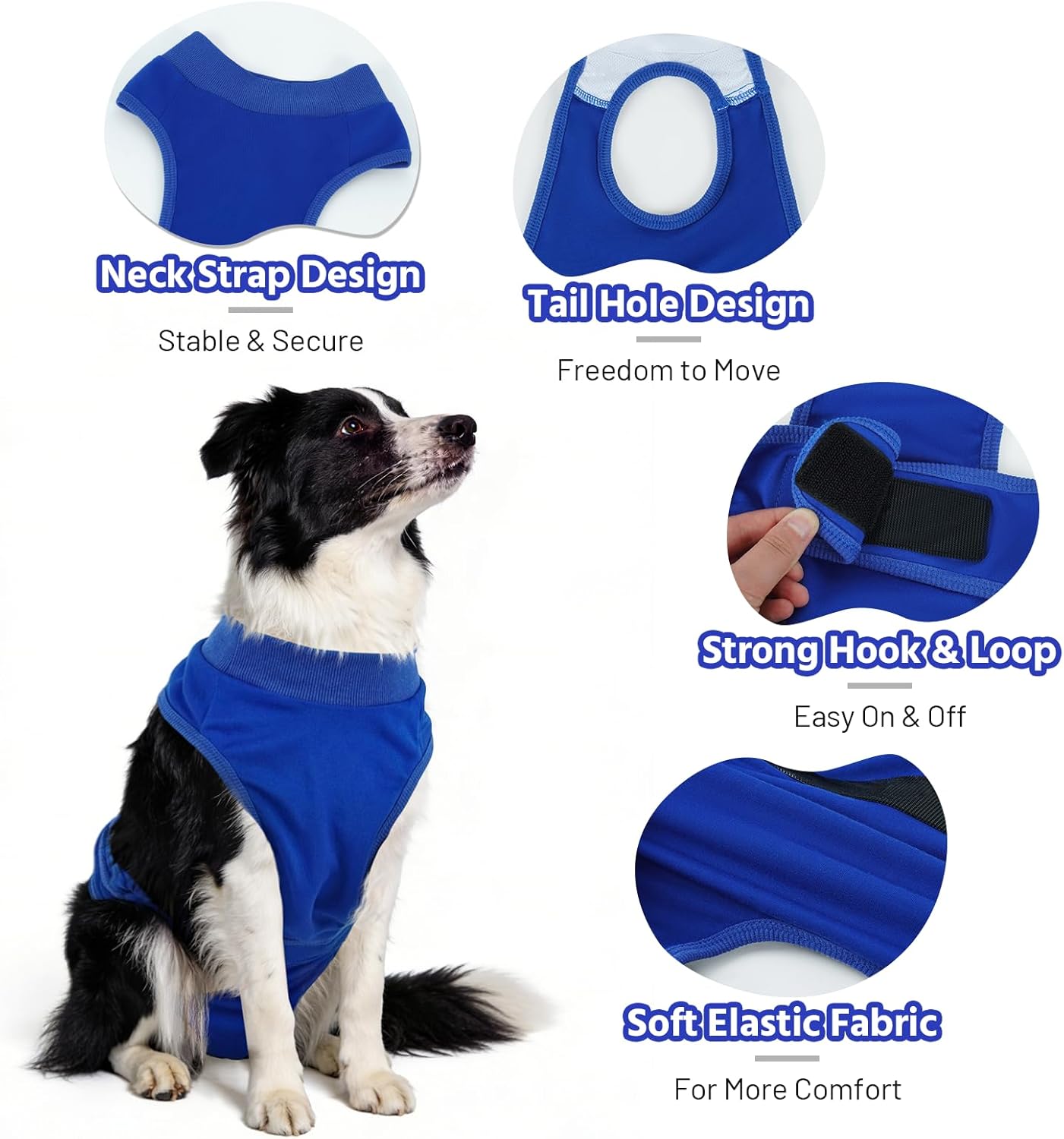 Dog Diapers Female Male，Washable Reusable Period Diapers & Belly Bands, Adjustable Abdominal Wounds Bandages for Heat Cycles & Incontinence, After Surgery, Anti-Harassment or Senior Dogs