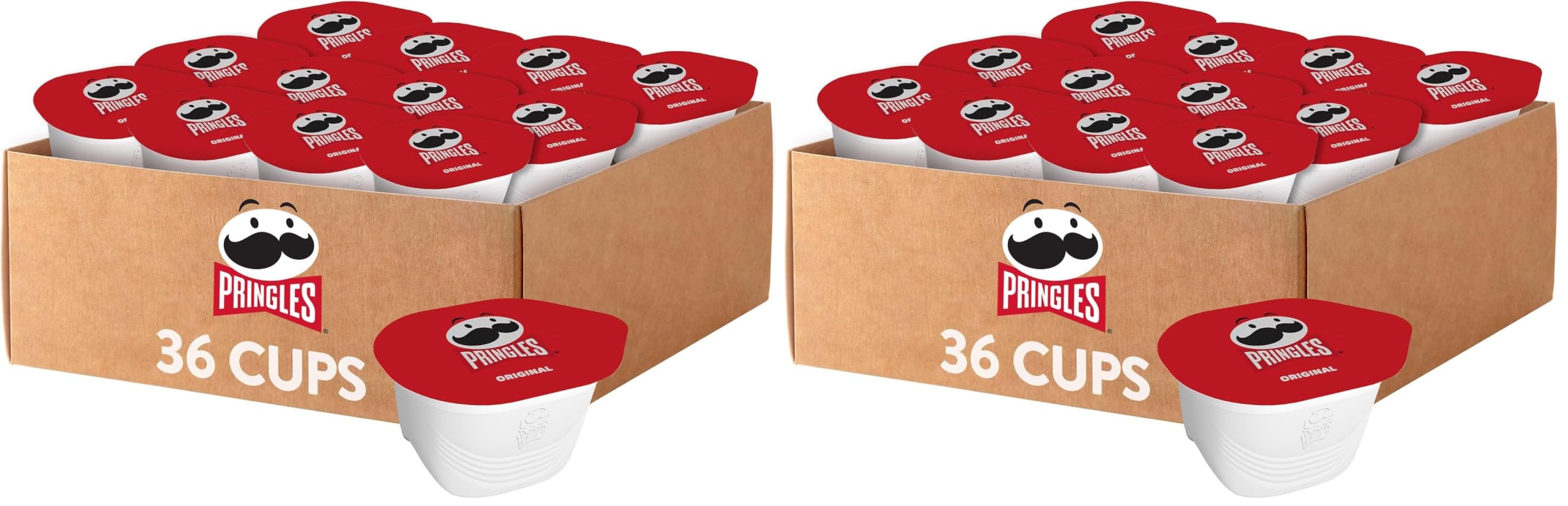 Pringles Potato Crisps Chips, Lunch Snacks, On-the-Go Snacks, Original (Pack of 72)