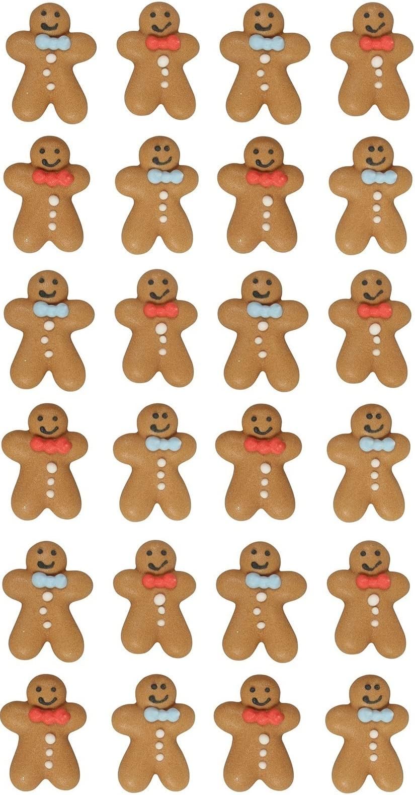 Abacus Cards Gingerbread Men Edible Cake Cupcake Decorations x24 (429)