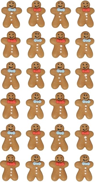 Abacus Cards Gingerbread Men Edible Cake Cupcake Decorations x24 (429)