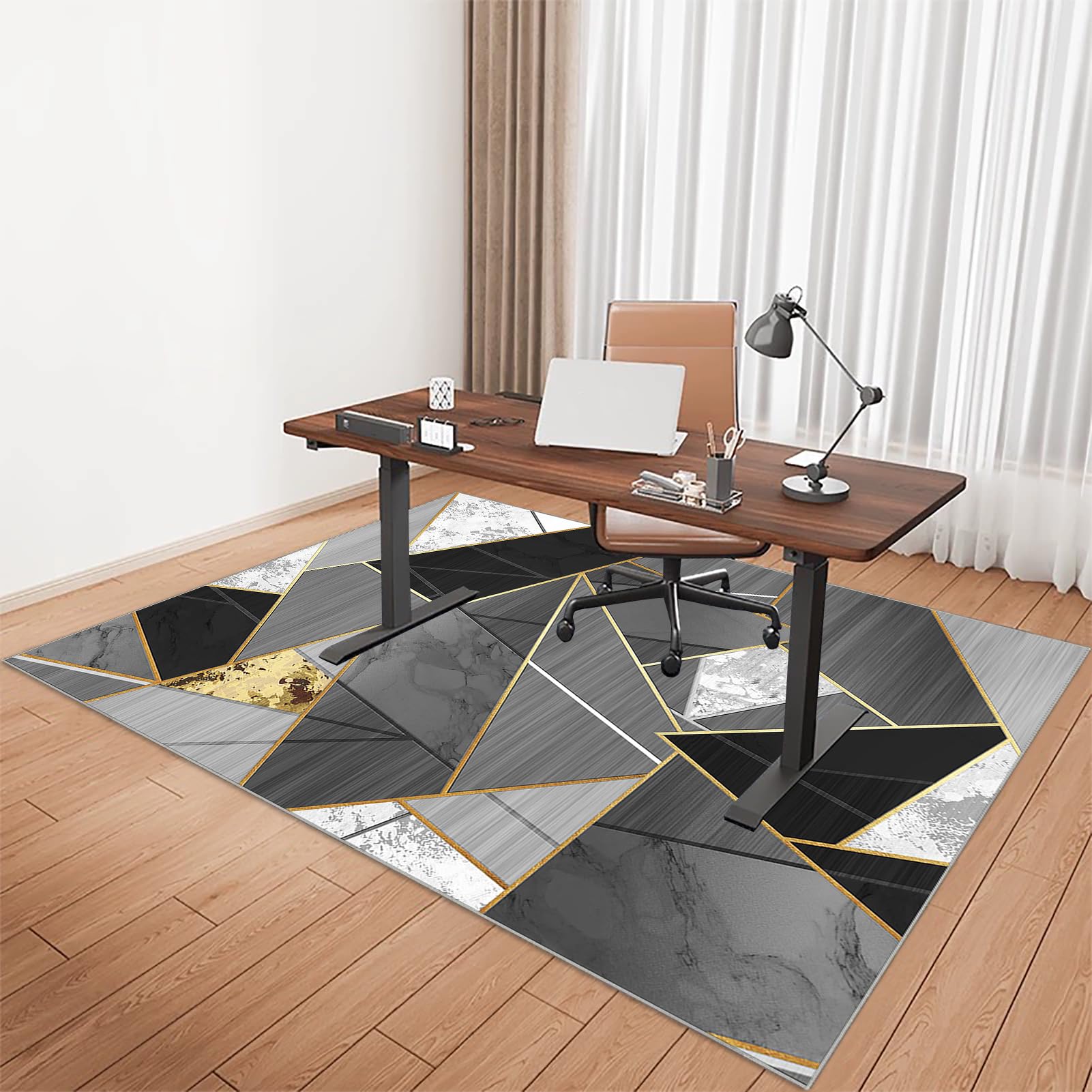Tapis Chaise de Bureau - Tapis Gaming Sol - Tapis Protection sol Chaise Bureau Antidérapant - 90 x 120 cm Tapis Protecteur de Sol pour fauteuils de Gaming Pour sols durs parquet stratifié carrelage