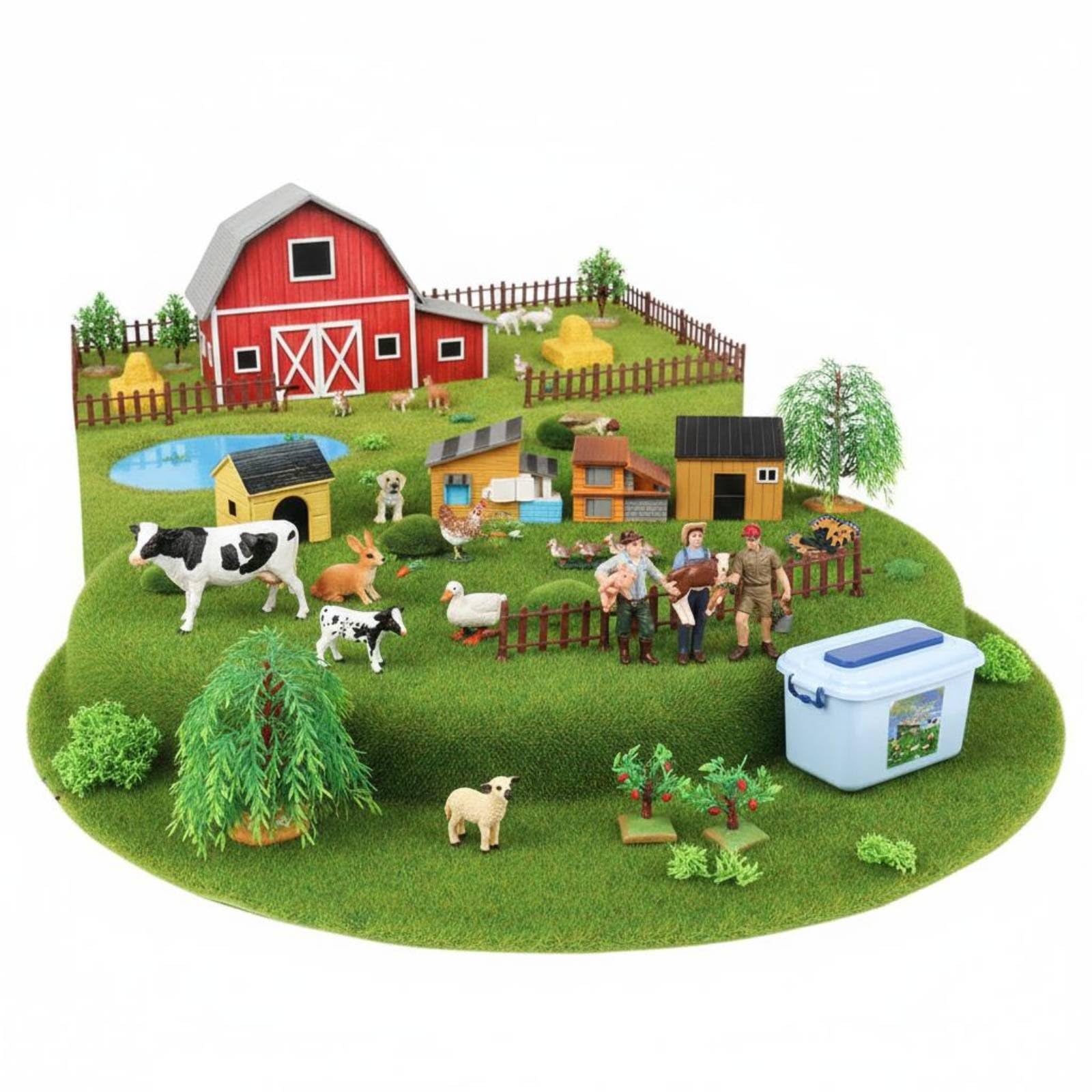 Figuras de Animales de Granja para Niños con Miniaturas Detalladas de Animales y Fences en Personajes para Aprendizaje Interactivo Adecuado para
