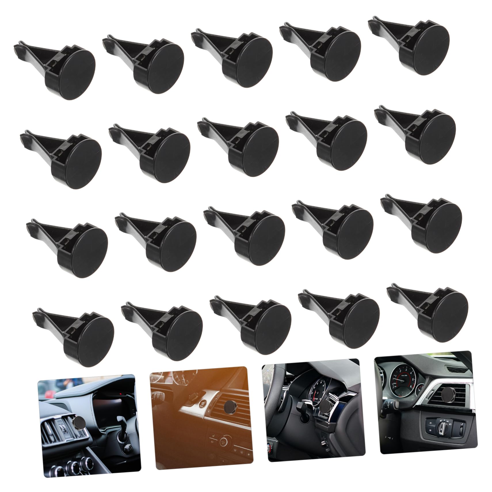 Clip Profumo per Macchina Auto 100 Pezzi, Plastico Nero | Vacanze Estive, Clip per Diffusore di Ventilazione Auto, Accessori in Gesso