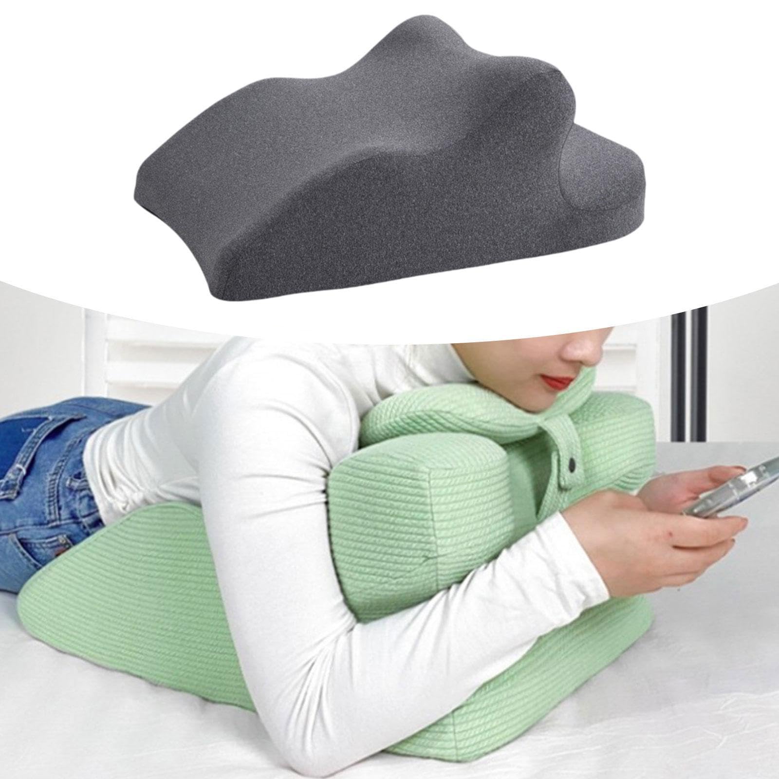 KESOTO Almohada con Diseño de Cuña para Mayor Relajación Y Comodidad, Gris Oscuro, tal como se describe