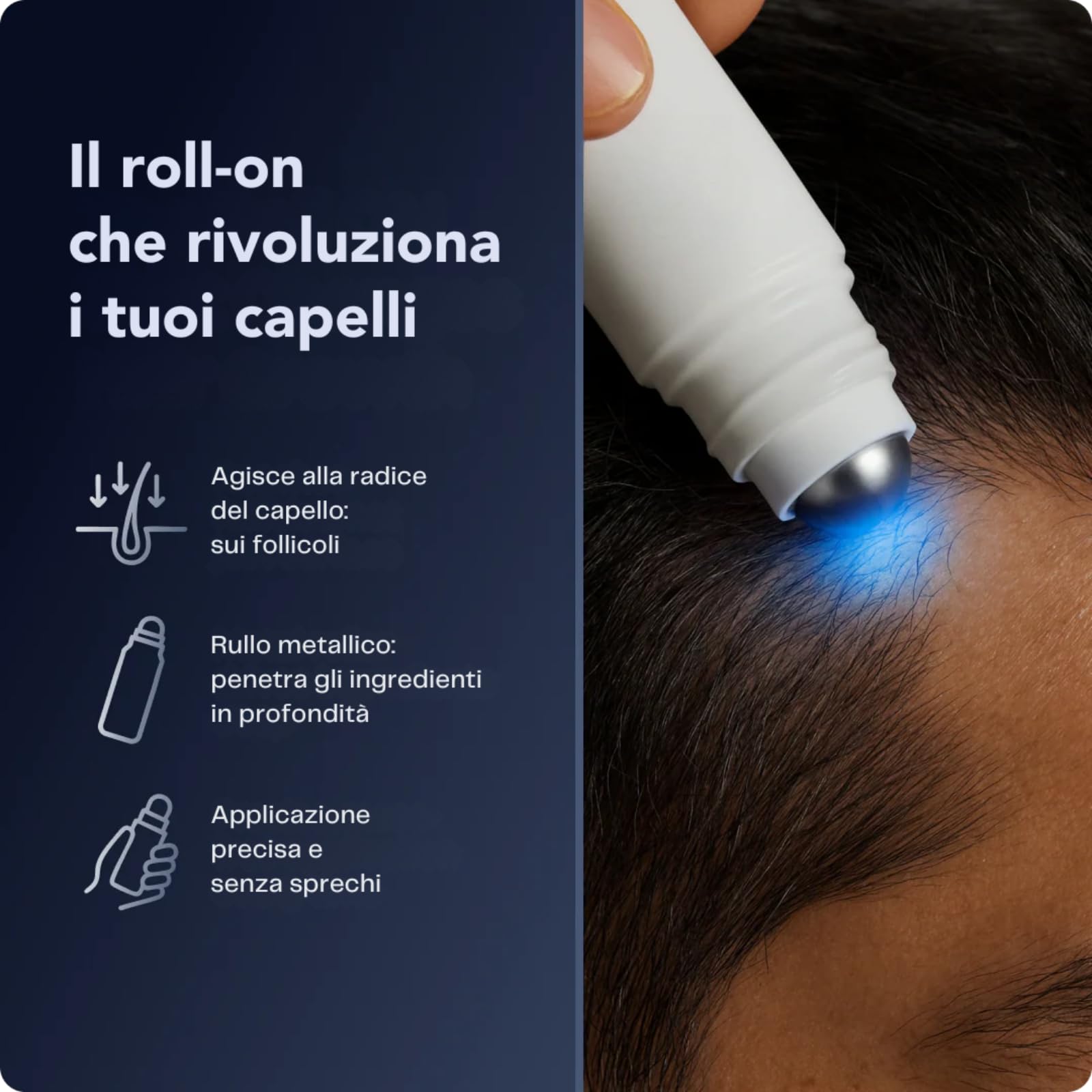 Depura - Siero Rigenerante per Capelli，Siero per Capelli Roll On al Rosmarino, Anti-Caduta e Crescita Capillare, Nutre Cuoio Capelluto e Rafforza Radici