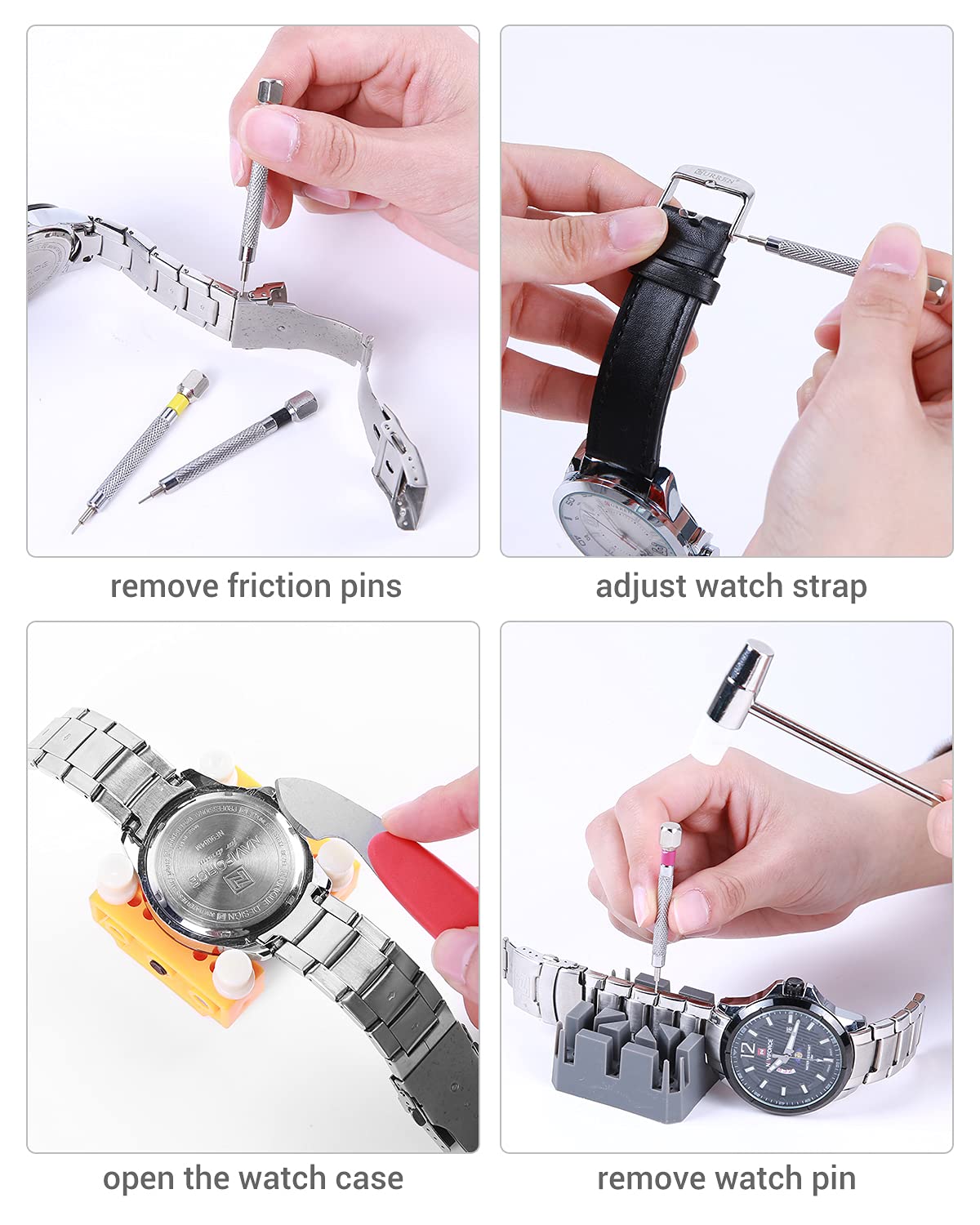 Watch Repair Kit, Ohuhu 174 PCS Watch Battery Replacement Tool Kit, Watch Link Removal Tool