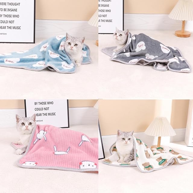 Foto 6 de 7 de Manta cálida para mascotas, lavable, suave, para perro, gato, cachorro, cama, edredón de 40 x 60 cm