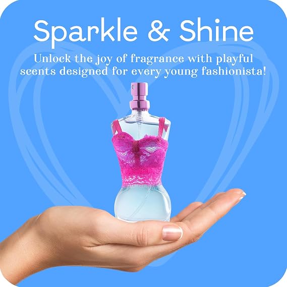 SCENTED THINGS Mannequin Girls Perfume Gift Set Fruity Body Spray Childrens Perfumes for Tween & Teen Girls, 3 Fashion-Shaped Bottles, Gift-Ready Fashion Collection for Kids & Teens