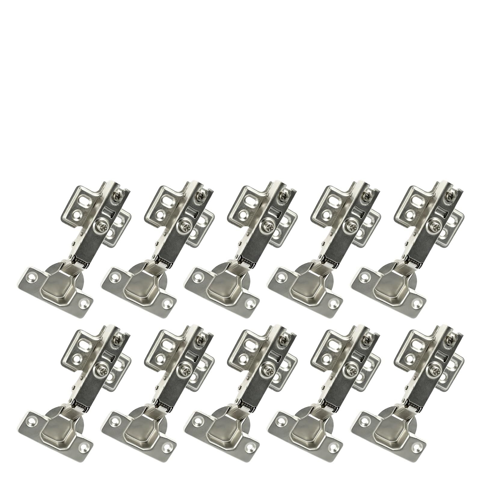 Zawiasy do szafek z cichym domykiem, amortyzator hydrauliczny do zawiasów drzwi szafek ze stali nierdzewnej do mebli kuchennych i garderoby(20pcs)