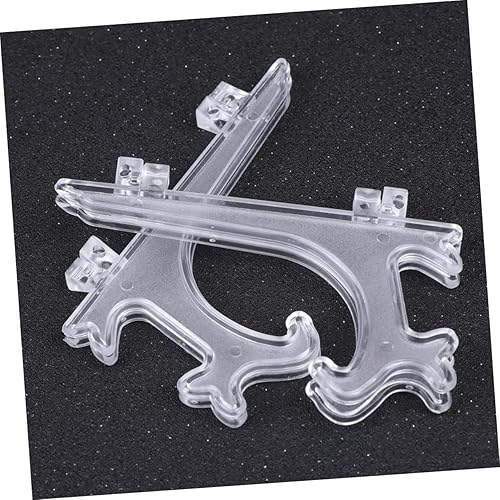 Miniatura 8 de STOBOK Soporte de exhibición de placa de plástico de 4 pulgadas 15 PC Set Rack para sostener platos fotos de té