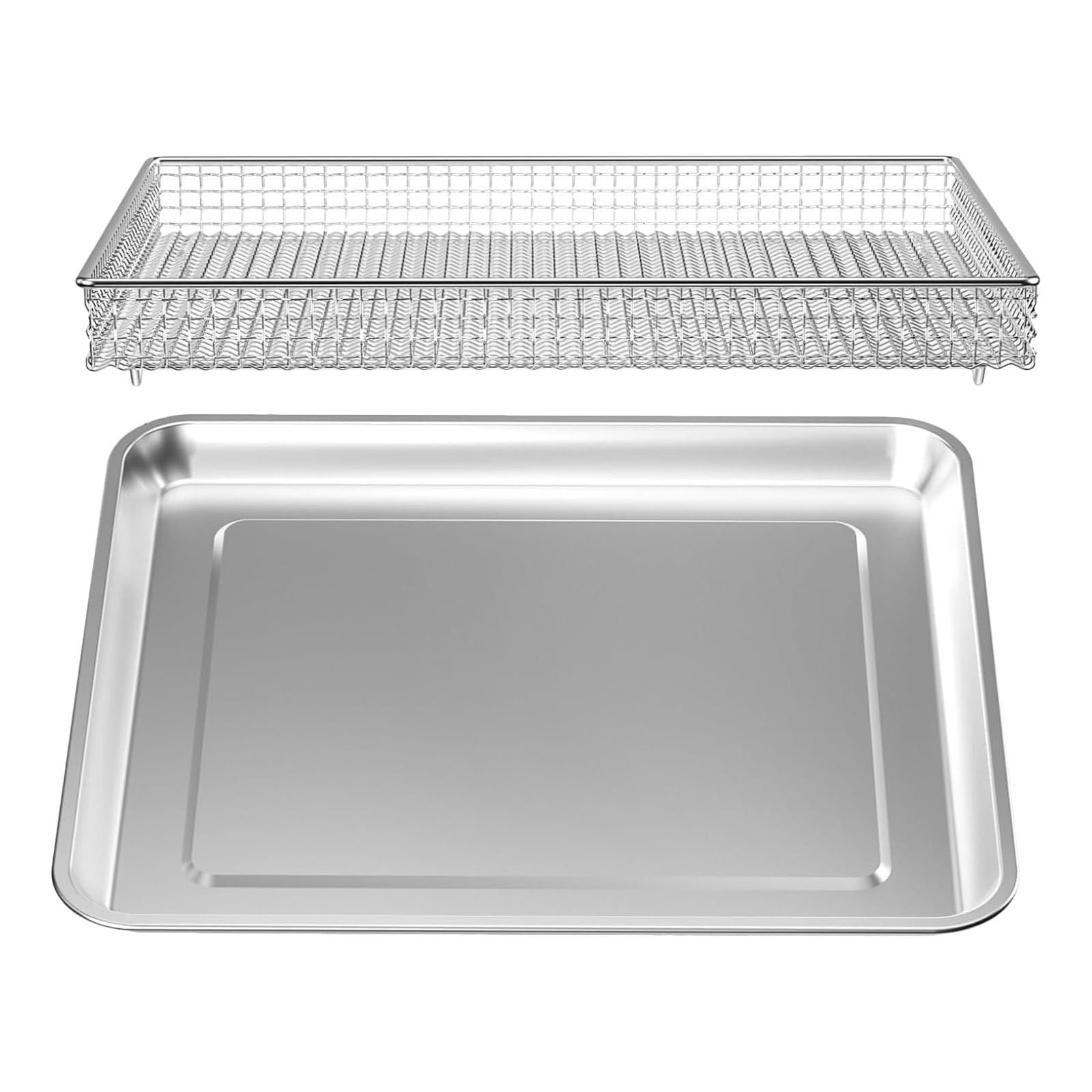 Cestello e Teglia per Friggitrice ad Aria in Acciaio Inox