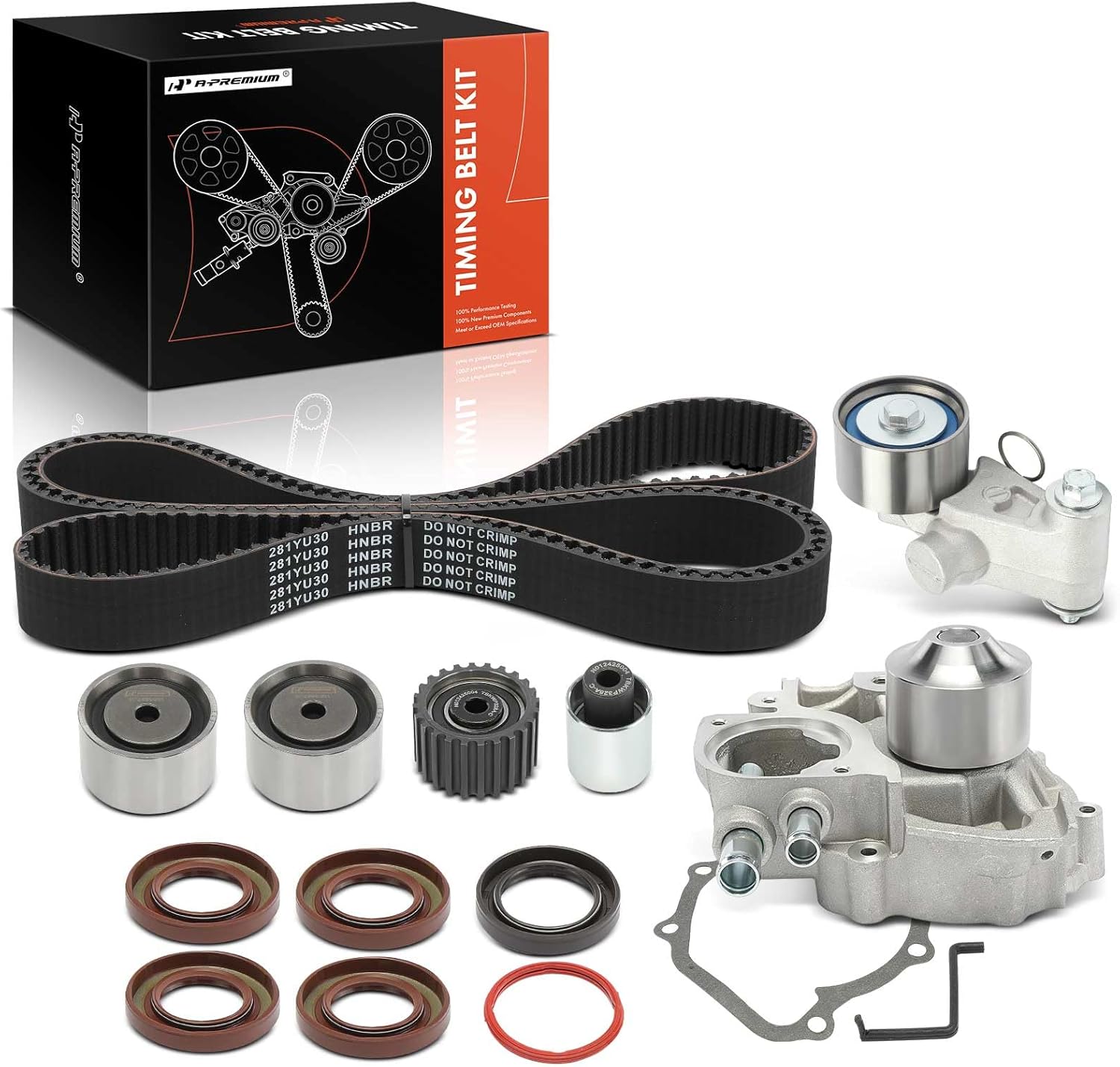 A-Premium Engine Timing Belt Kit with Water Pump Compatible with Subaru Impreza 2002 2003-2.0L
