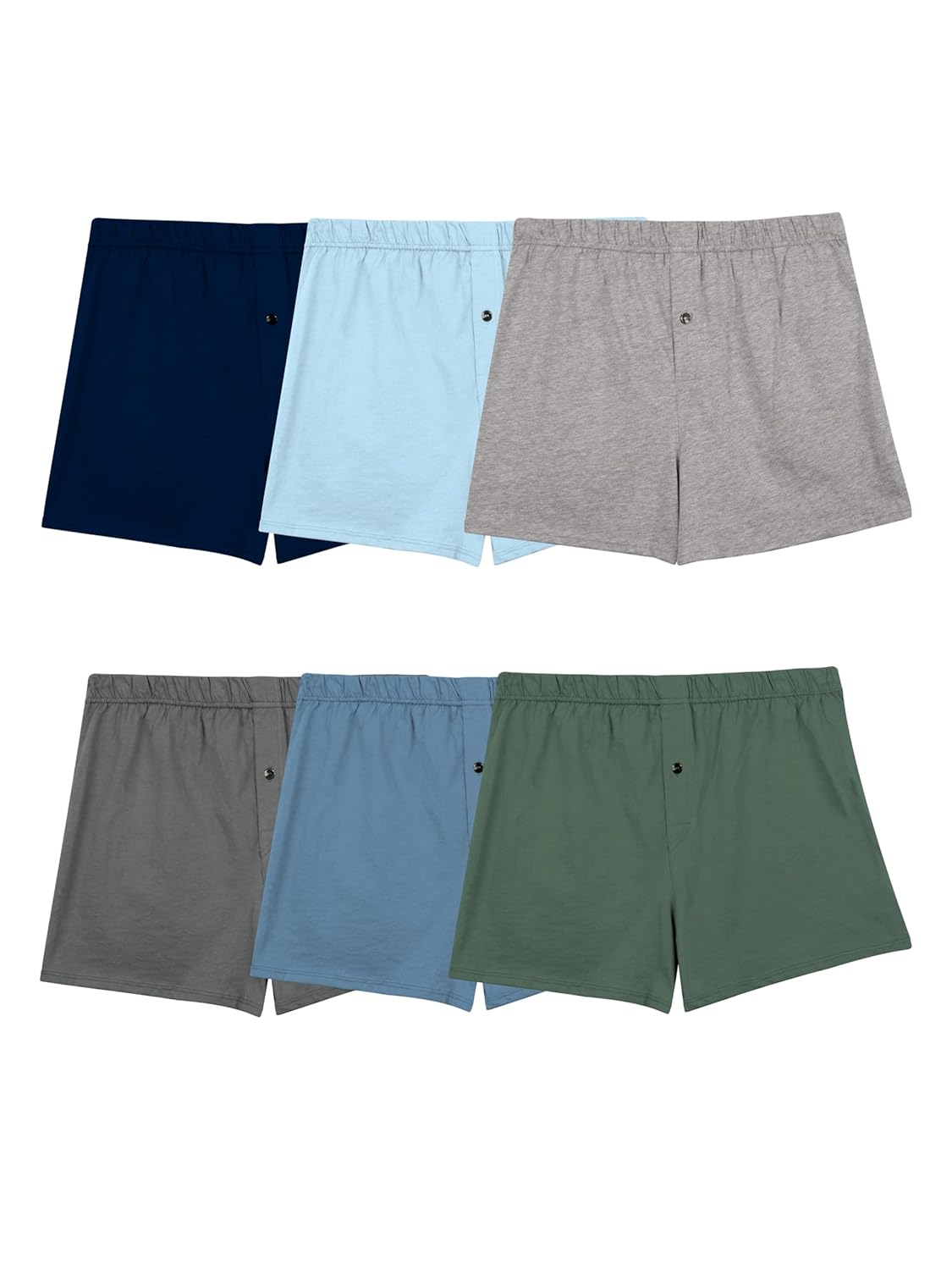Fruit of the Loom Mens Knit Boxers Assorted 6 Pack