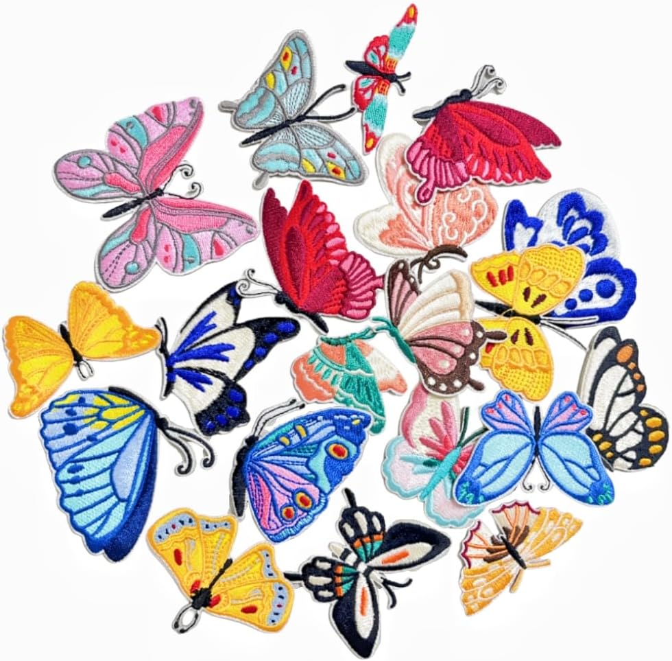 112 Pcs Embroidered Iron on Patch Flower Star Heart Theme,Iron on/Sew on Patch Cute Decorative Appliques for Clothes,Backpacks,Hats,Jeans,DIY Decoration & Repair