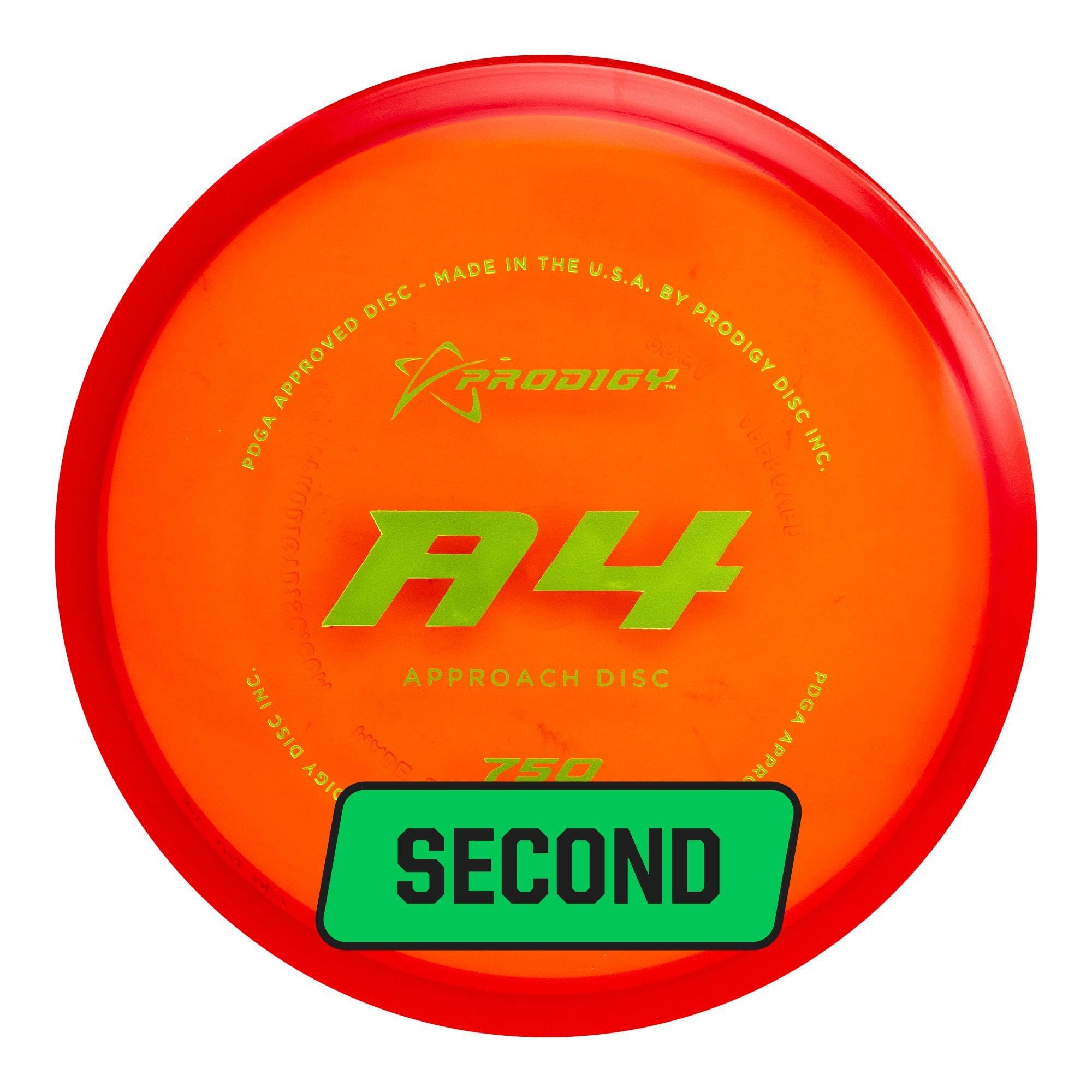Prodigy Disc Factory Second 750 A4 Approach Disc | Slightly Overstable Disc Golf Approach Disc | Great Grip in All Conditions | Perfect for Short Approach Shots | (Colors May Vary) | (170g+)