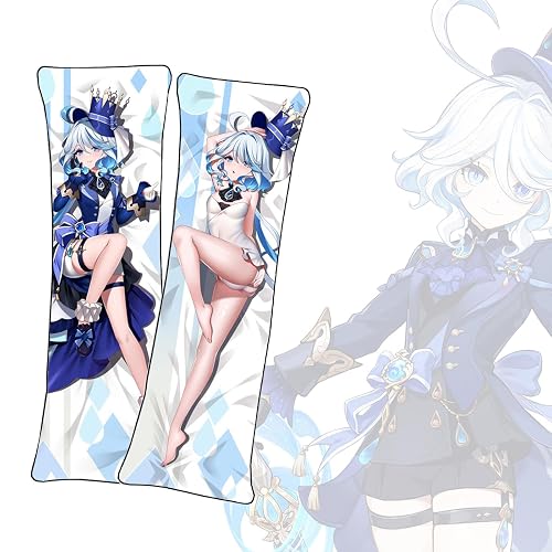 Anime Körperkissen Furina de Fontaine dakimakura Körperkissen Anime beidseitig Bedruckt Kissenbezug Langer Kissenbezug-Furina De Fontaine,50x150cm-2WT