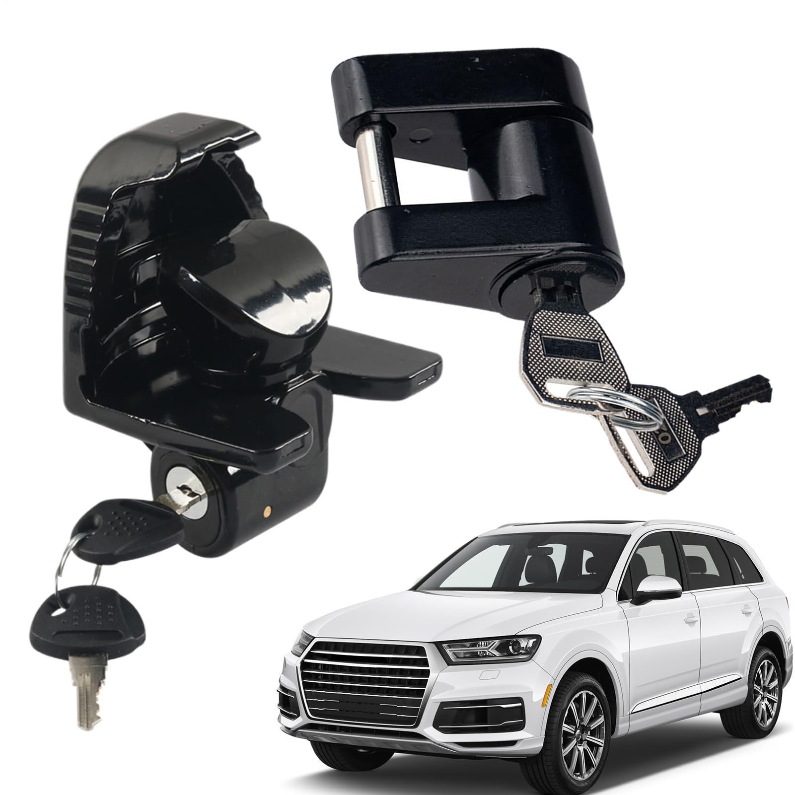 Kit de serrure pour attelage de remorque, ensemble de serrures pour boule de remorque, dispositif antivol renforcé pour bateaux, caravanes, bateaux, kayaks et voitures