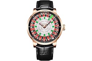1.8 Inches Roulette Wheel Automatic Watches for Men, NH35A Movement Design