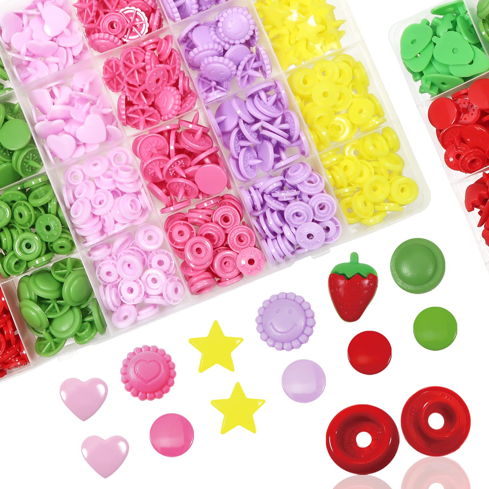 Amazon.com: TOAOB 142 Sets 6 Styles Plastic Snap Button Fasteners