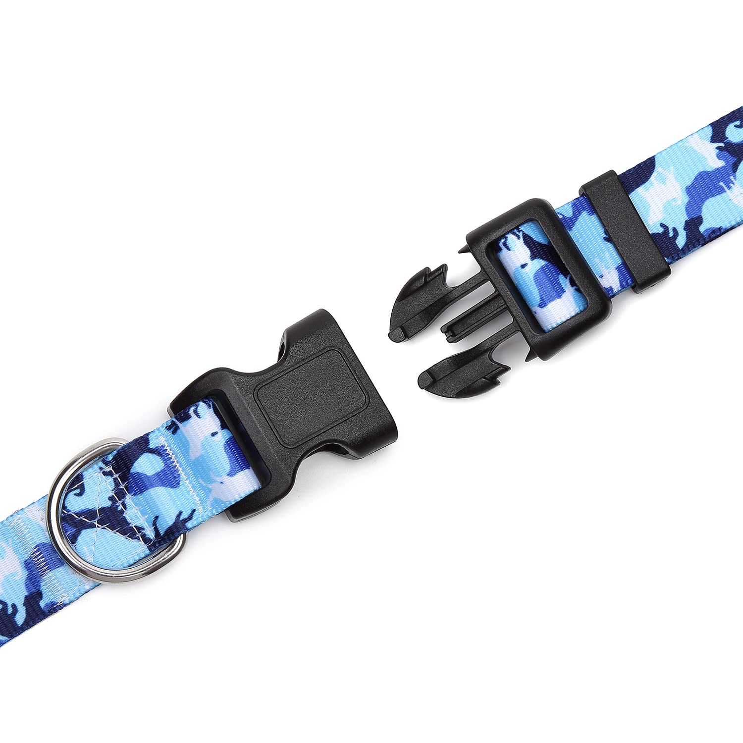 Adjustable Dog Collar with Patterns, Ultra Comfy Soft Nylon Breathable Pet Collar for Small Medium Large Dogs (L, Floral Orange) — view 101