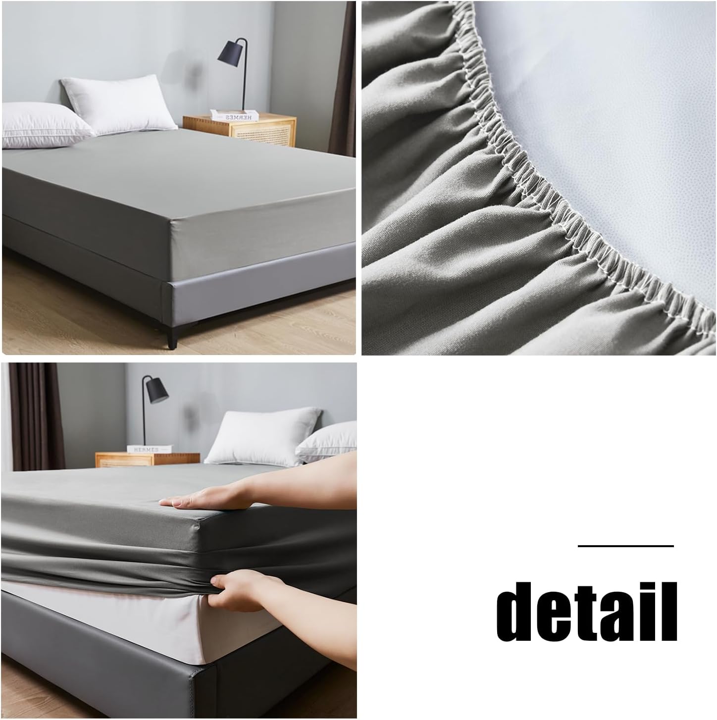 Queen Size Waterproof Mattress Protector Pad Bed Cover Soft Fitted Sheet Breathable Comfortable Mattress Cover Dustproof 12-18 Inch Deep Pocket Machine Washable,White,137X190X36cm