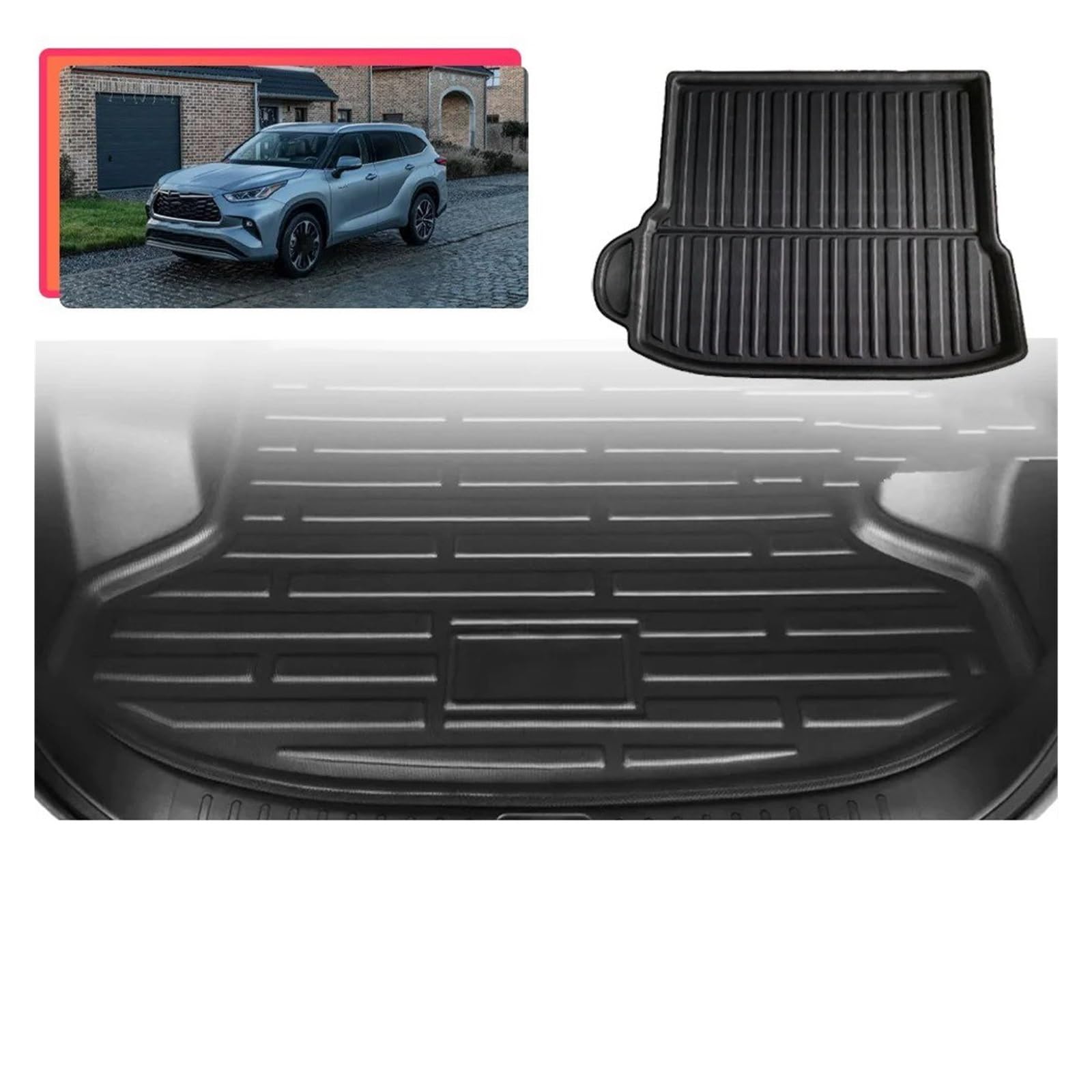 Protector De Maletero Cubierta Revestimiento Accesorios Alfombra Estera Maletero Coche para Toyota para Highlander XU70