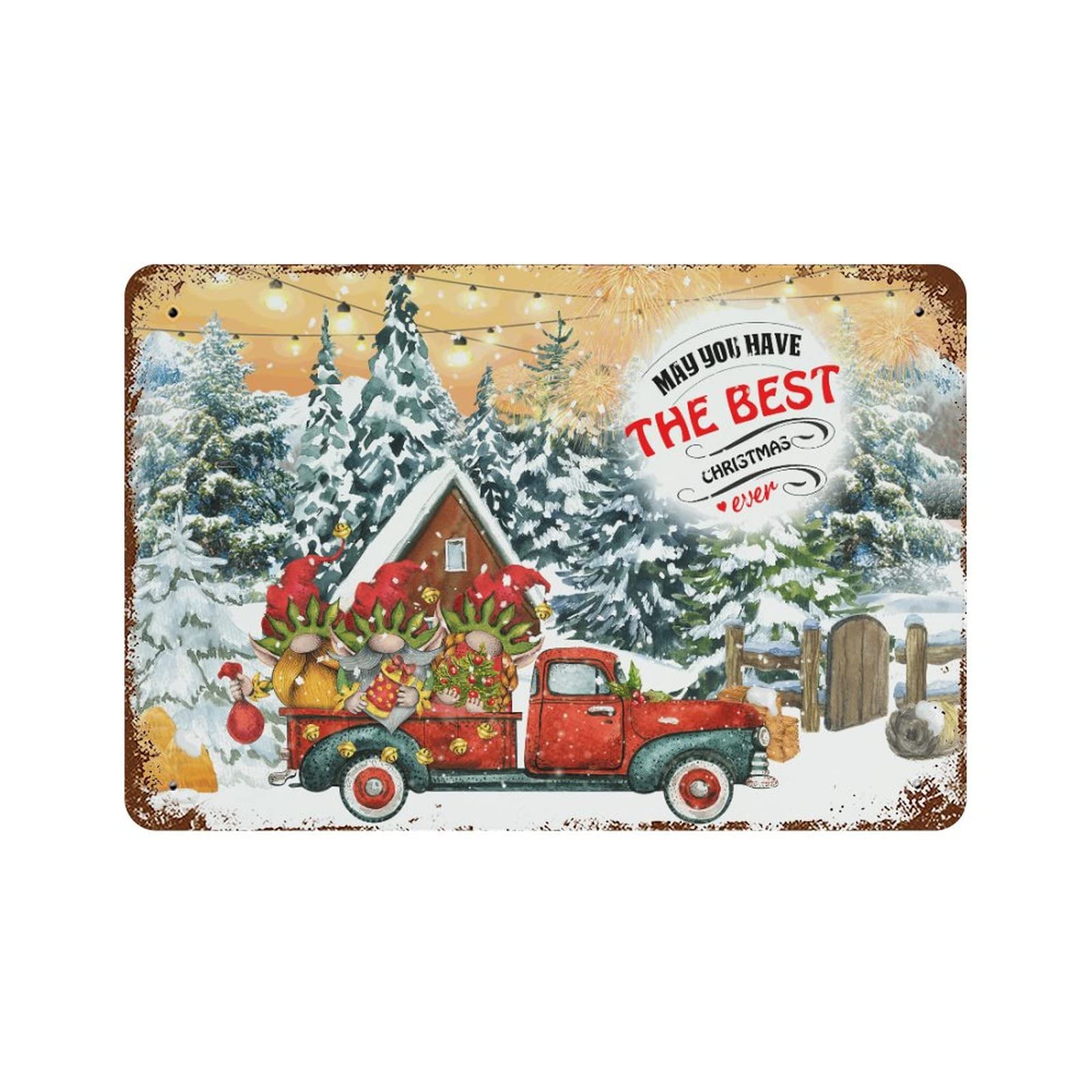 Plaque en métal de Noël 30,5 x 45,7 cm ornement mural cuisine