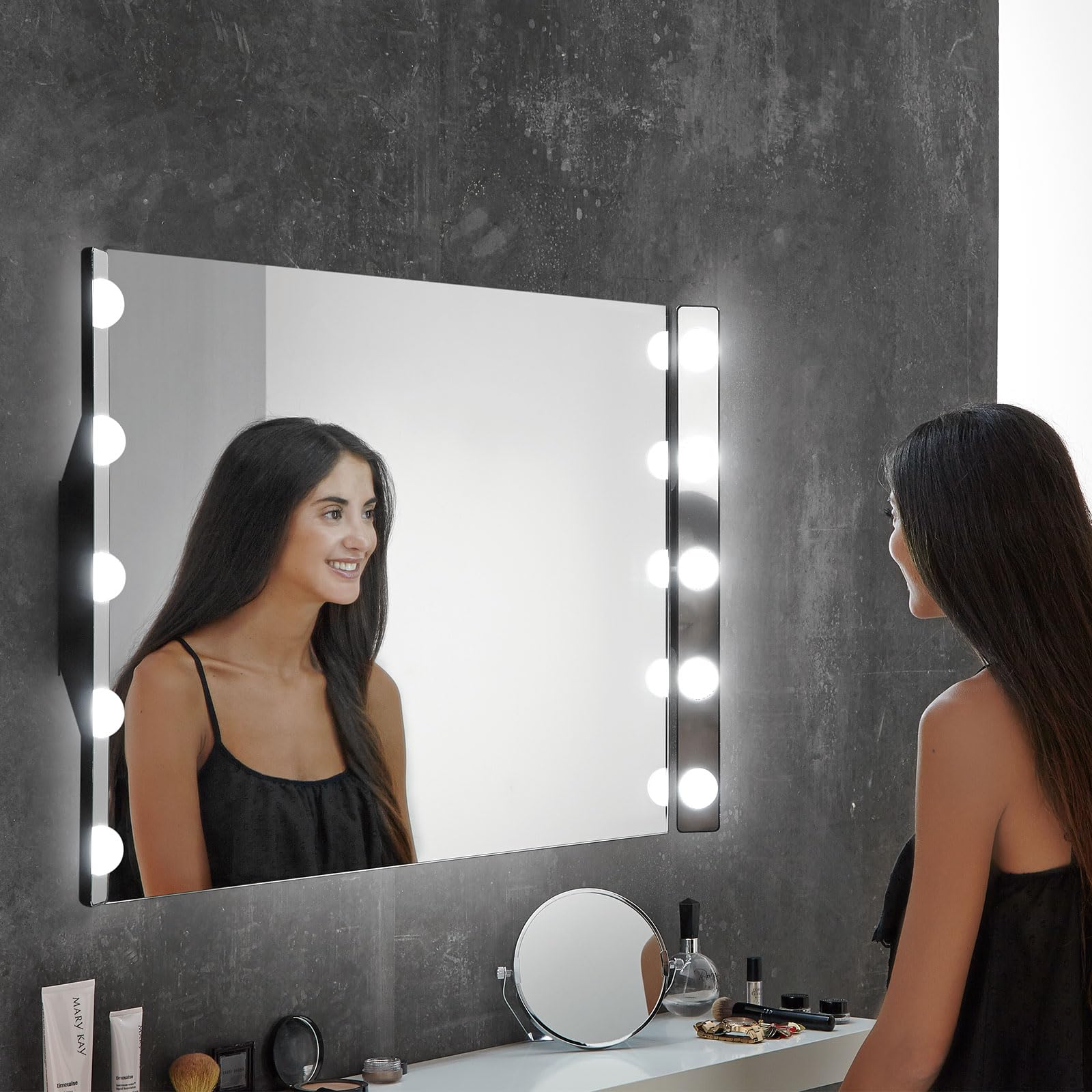 Espejo tocador para Maquillaje con luz led Blanca Medidas 80 cm x 60 cm Hollywood Star