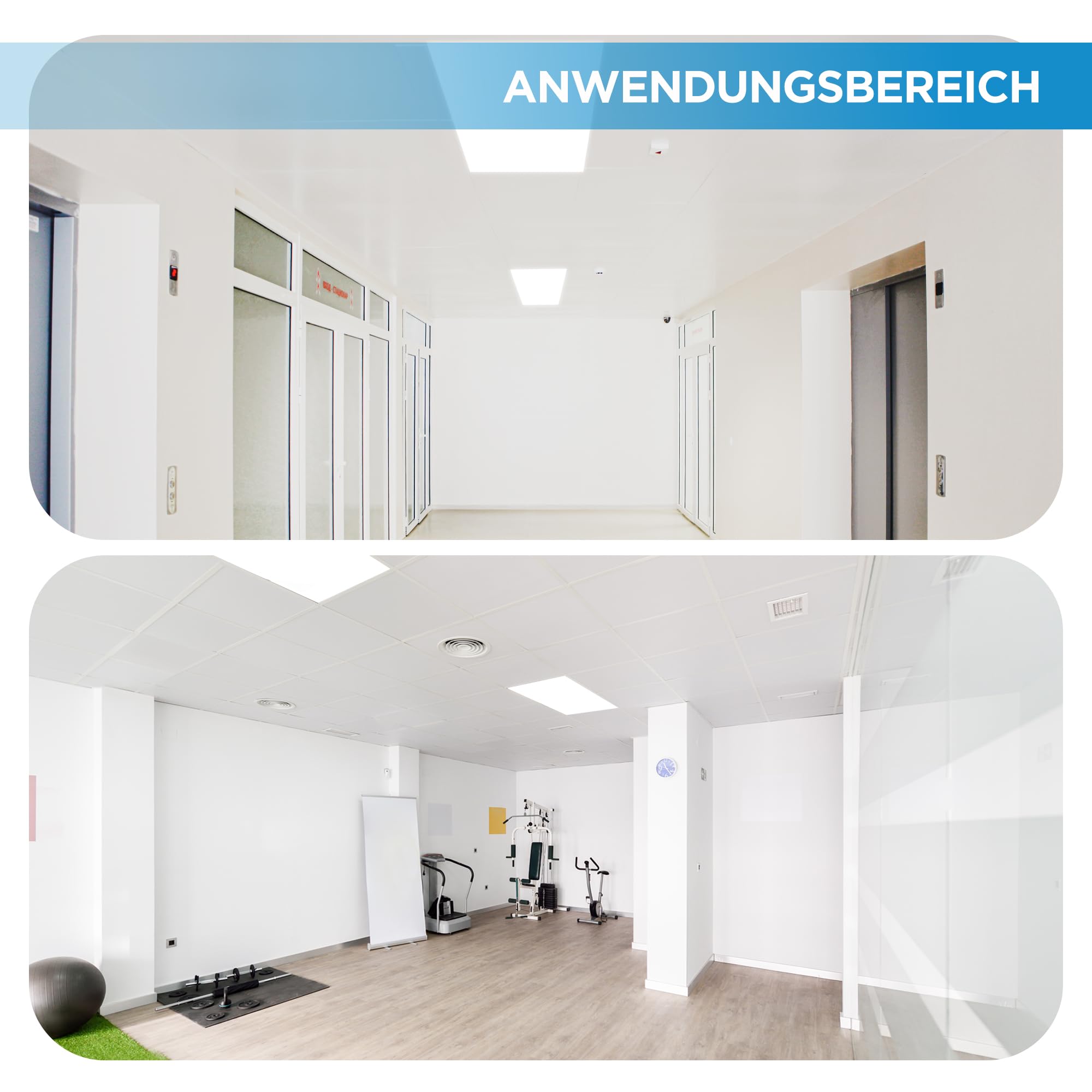 LECOM LED Panel XXL 120x60 Neutralweiß 4000K 6000lm Rasterleuchte | LED Deckenleuchte für professionelle, helle und gleichmäßige Beleuchtung. Flaches Design. Für Räume mit hohem Lichtbedarf.