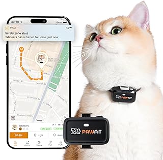 Pawfit Lite for Cats 4g GPS Tracker | Real Time Tracking | Activity Monitoring |Location History | Unlimited Range | Safet...