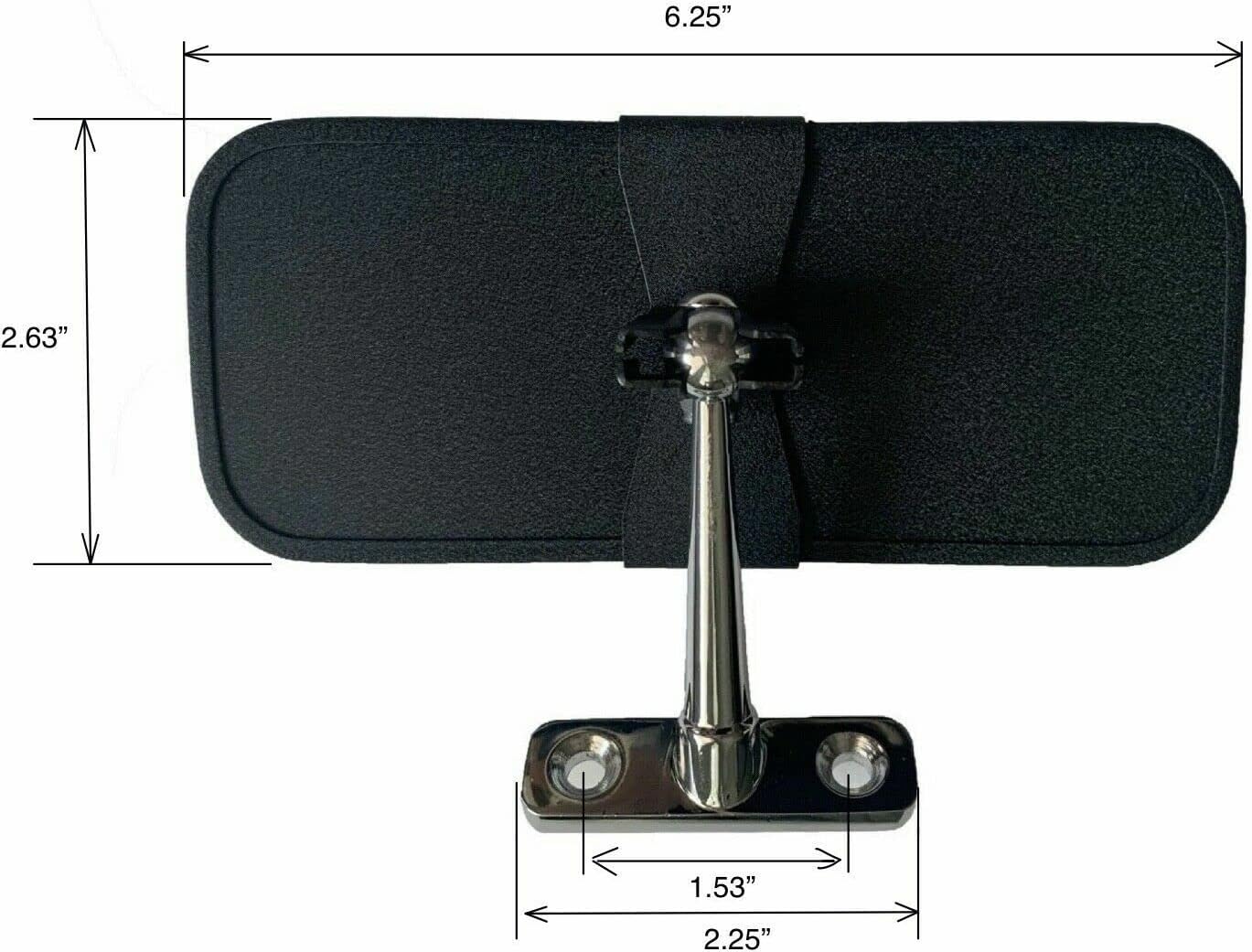 Vintage Hot Rat Rod Antique Car Truck Interior Rear View Mirror Black Wrinkle