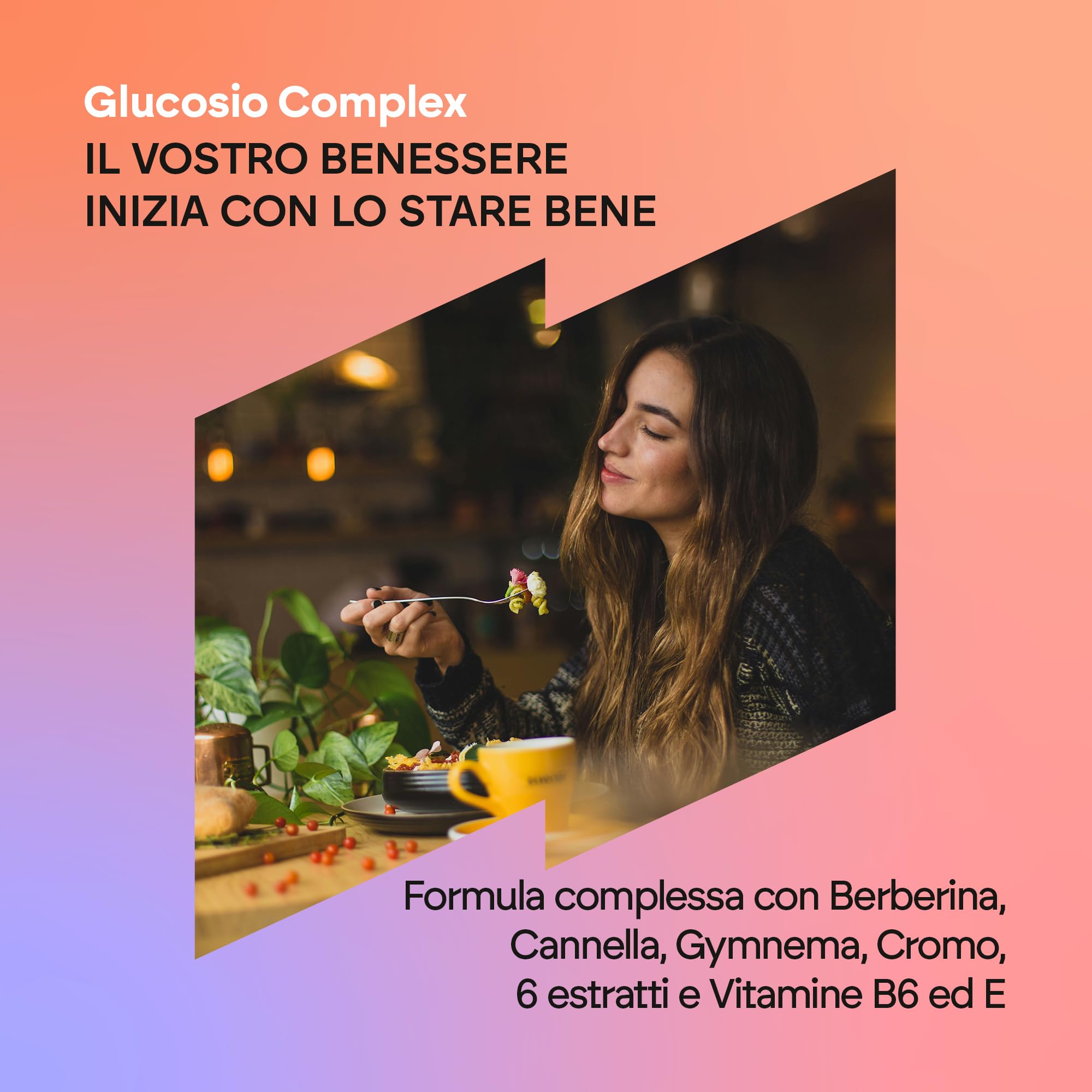 Glucosio Complex 2000mg - Controllo del Glucosio - Berberina Cromo Cannella Gymnema Pepe nero Melone amaro Vitamina B6 + E - Livelli normali di glucosio nel sangue - 90 capsule Nutralie