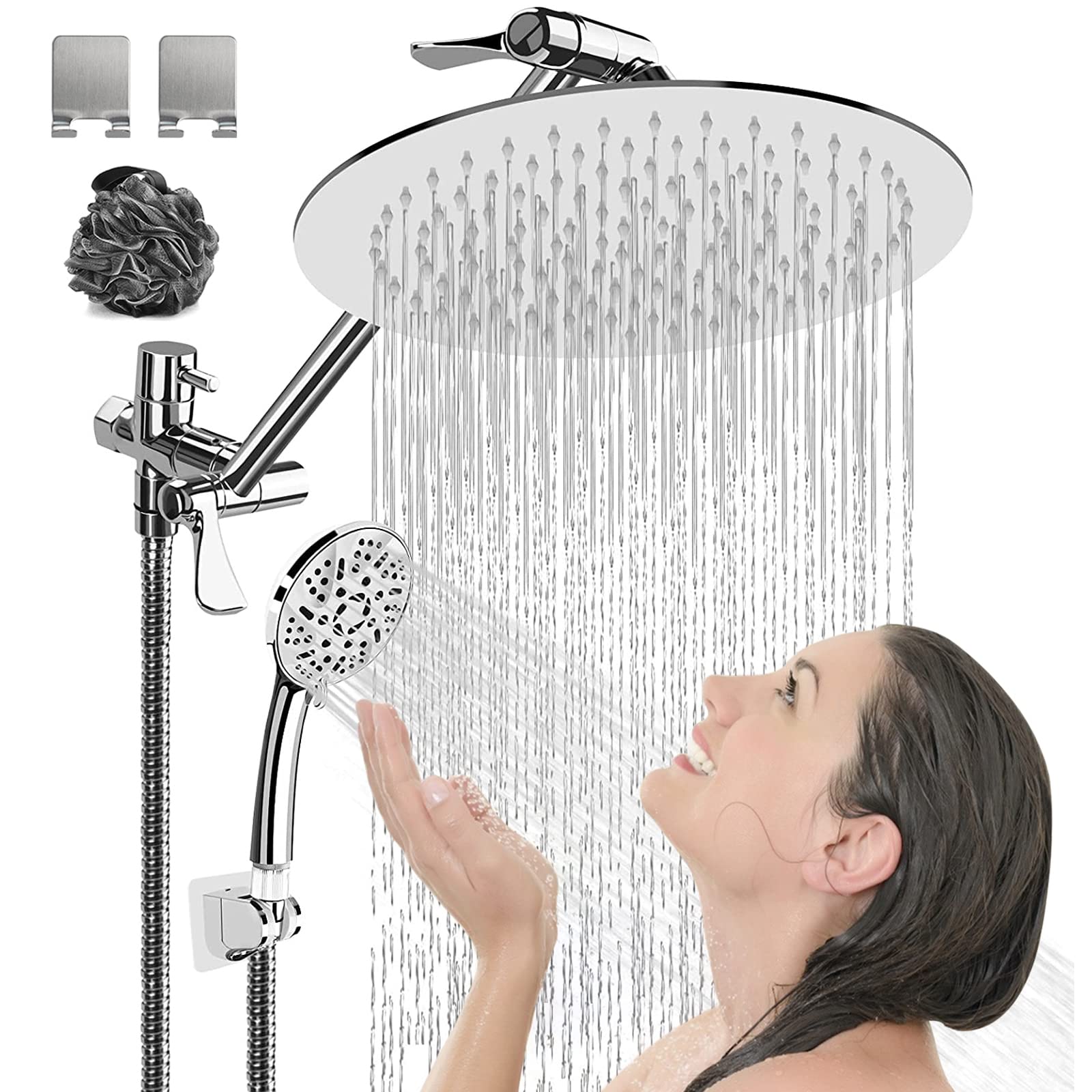 Buy Rain Shower Head Ordenado 10" Rainfall Shower Head Handheld 9