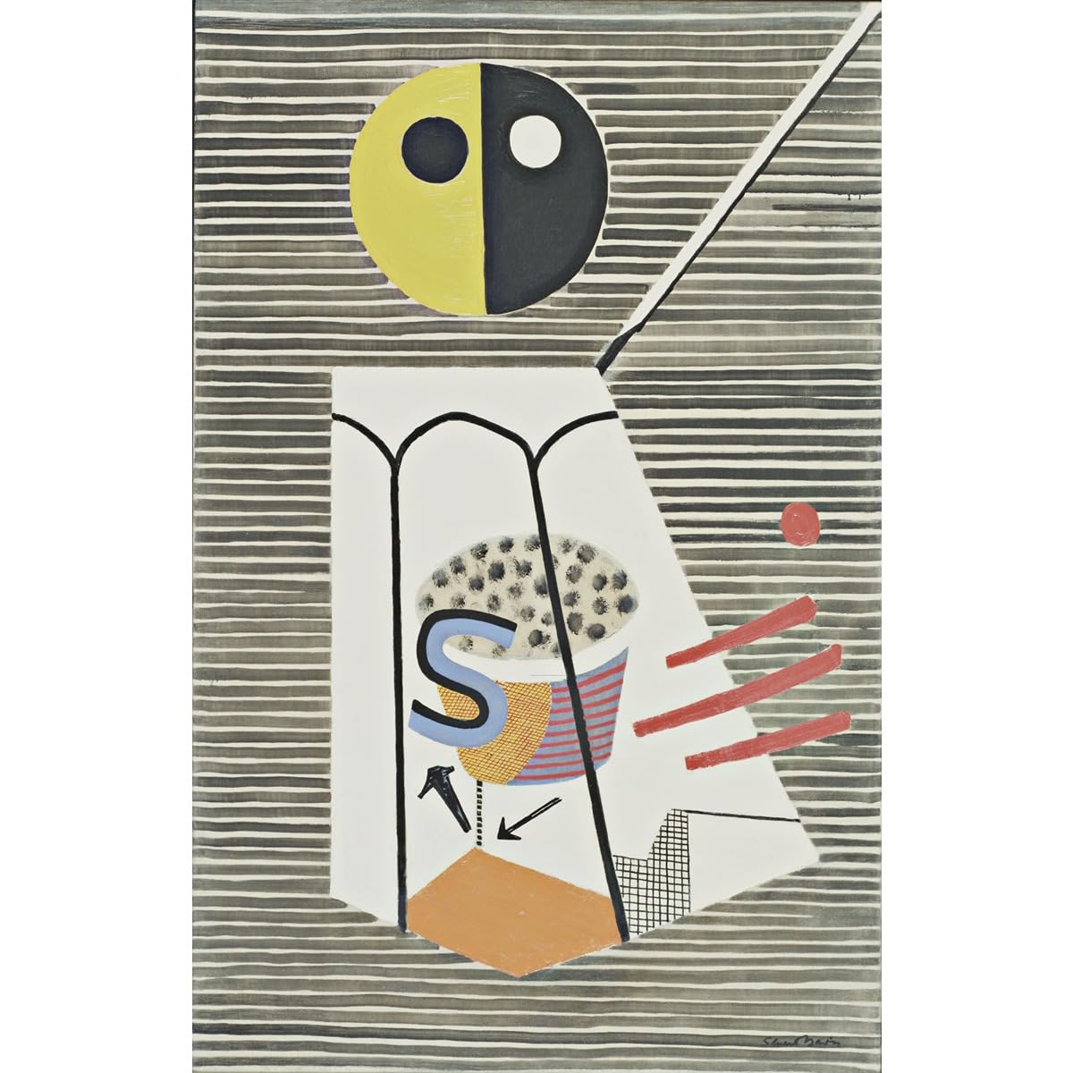 Affiche Stuart Davis Salière grande décoration murale aux lignes nettes
